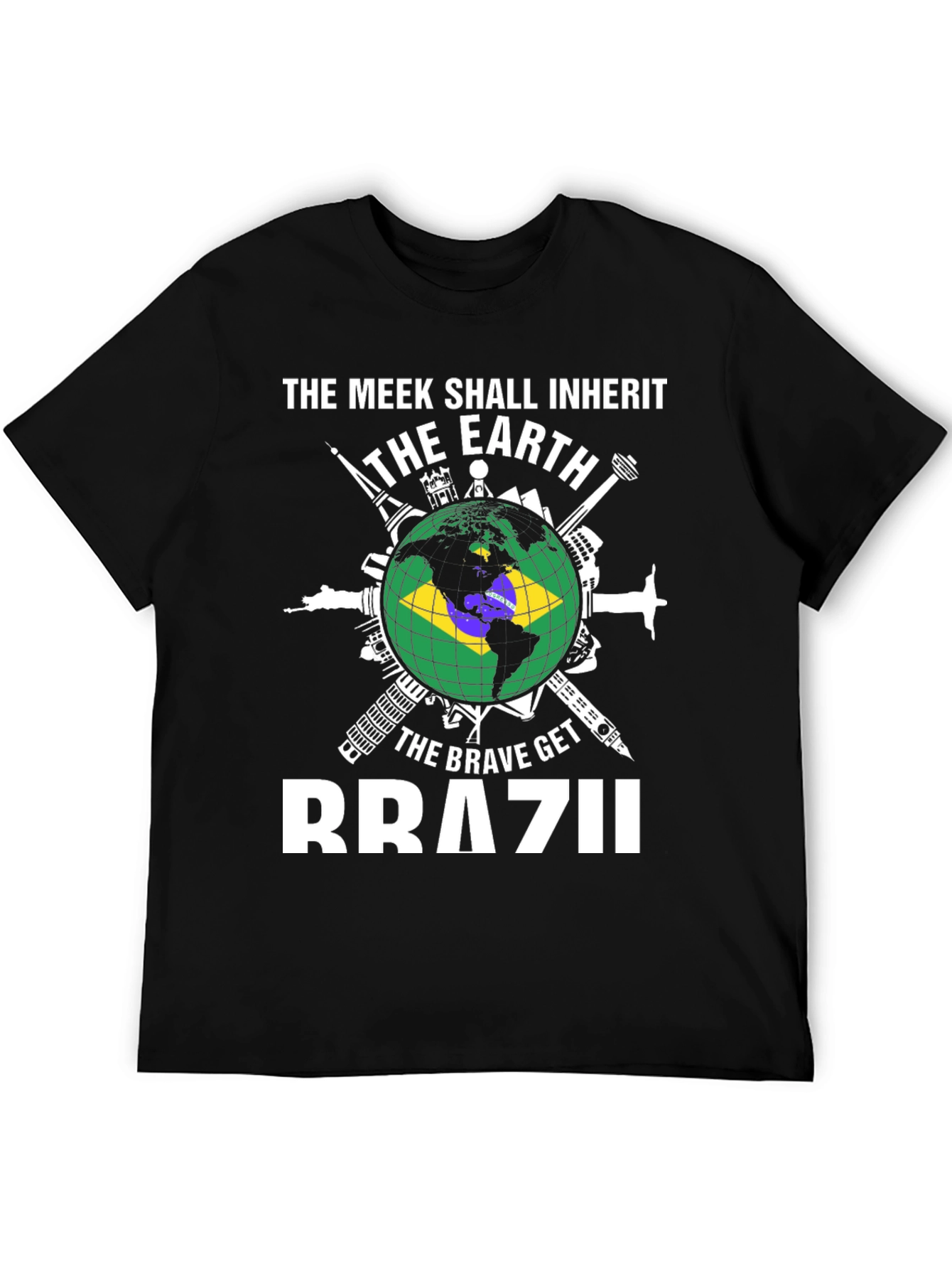 Brazil Globe Graphic T-Shirt - Meek & Brave