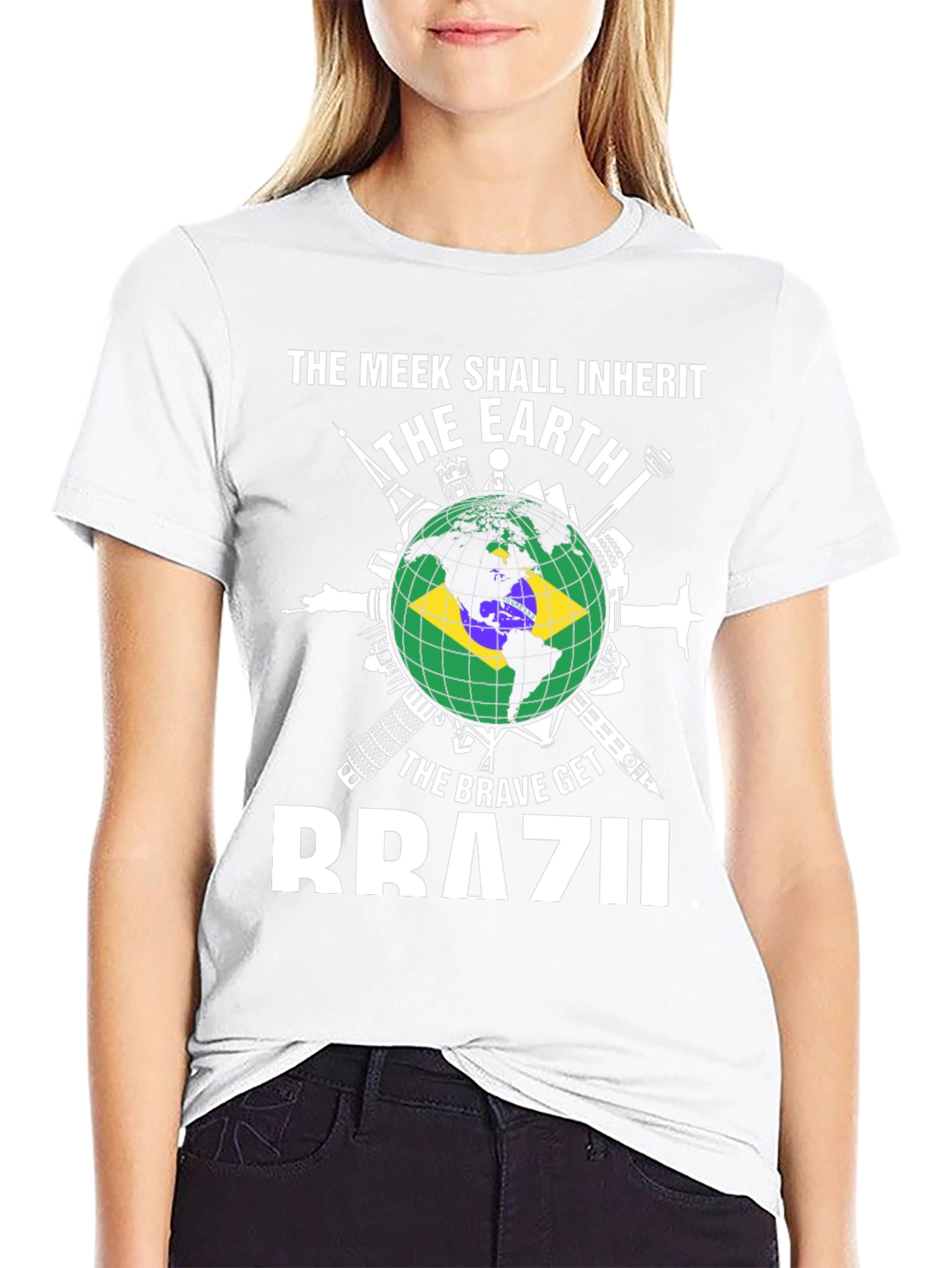 Brazil Globe Graphic T-Shirt - Meek & Brave