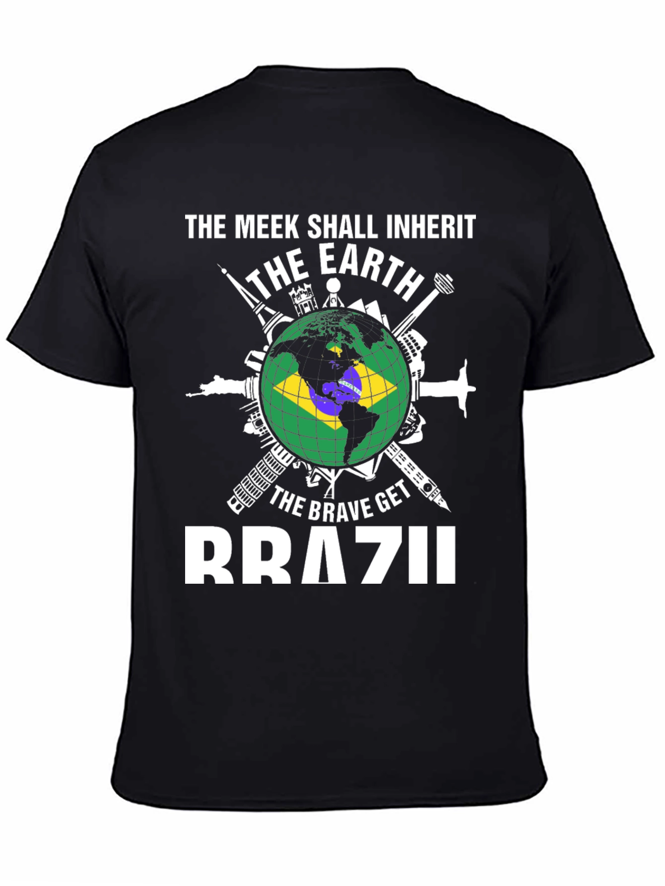 Brazil Globe Graphic T-Shirt - Meek & Brave