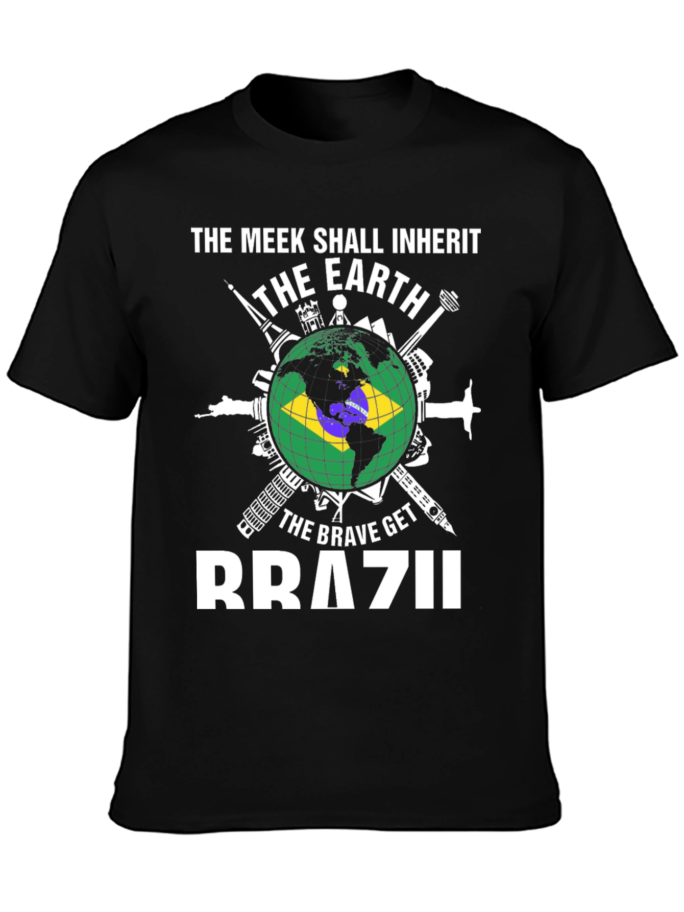 Brazil Globe Graphic T-Shirt - Meek & Brave