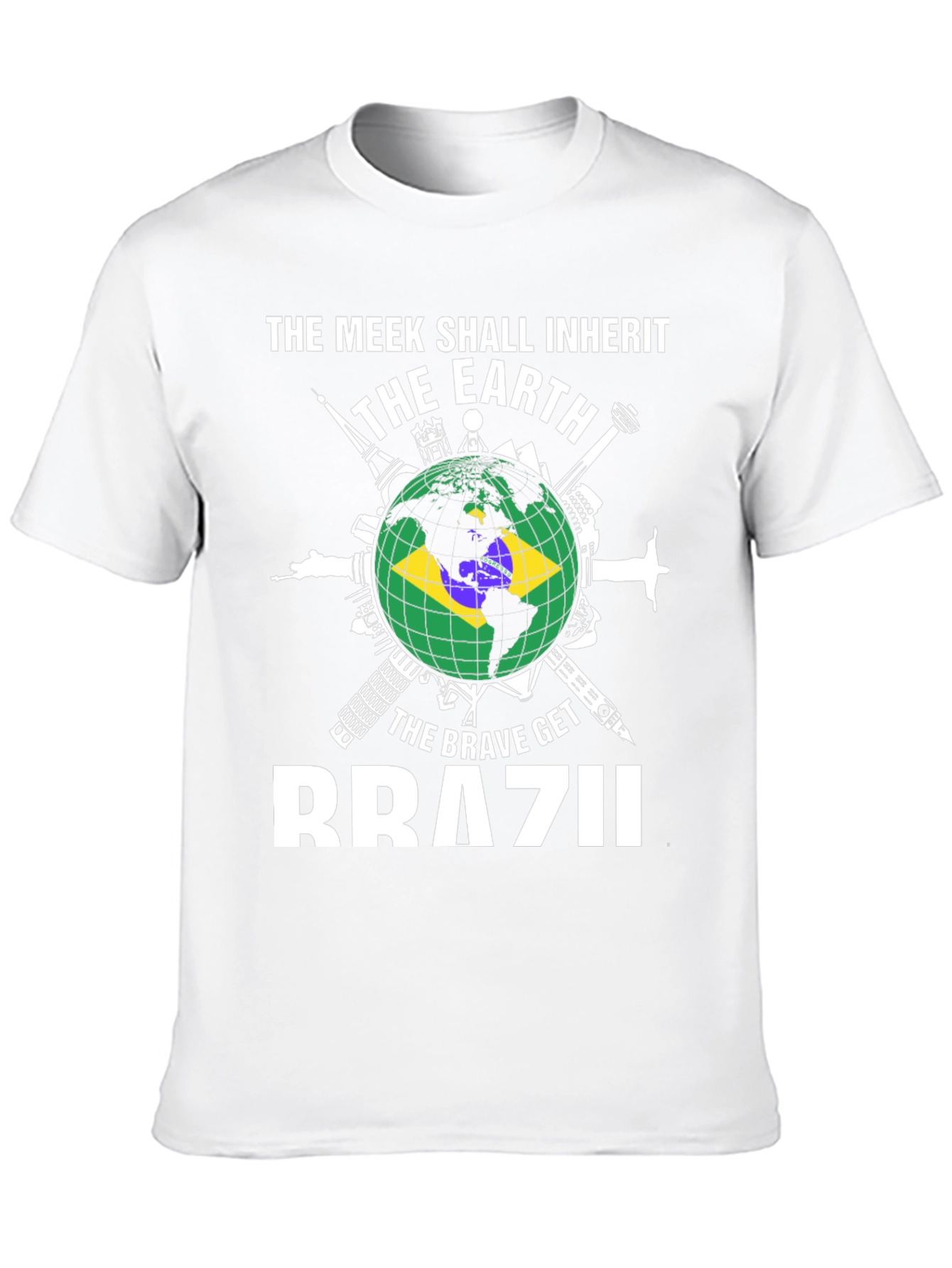 Brazil Globe Graphic T-Shirt - Meek & Brave