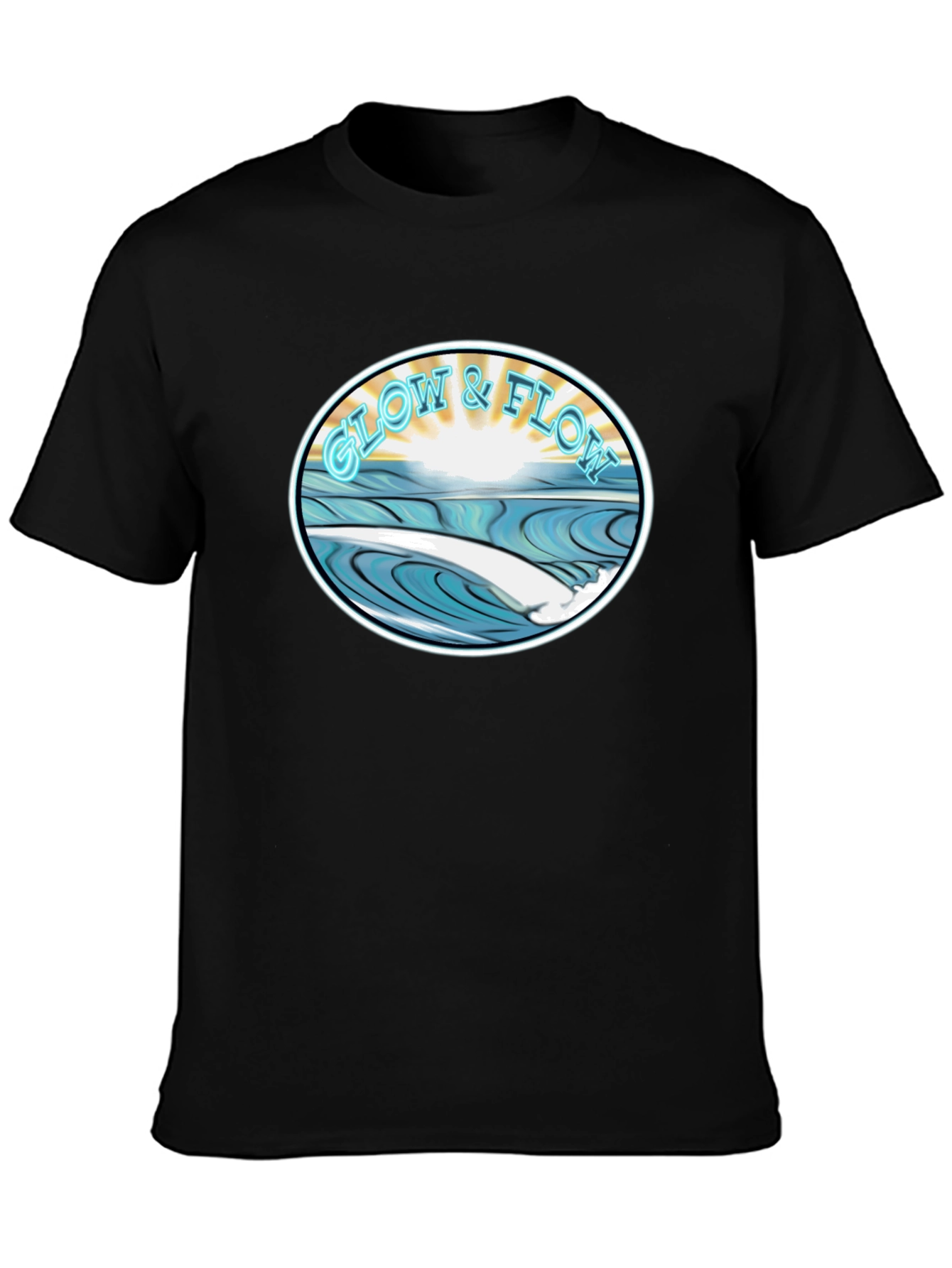 Glow & Flow Graphic Tee - Surf Style