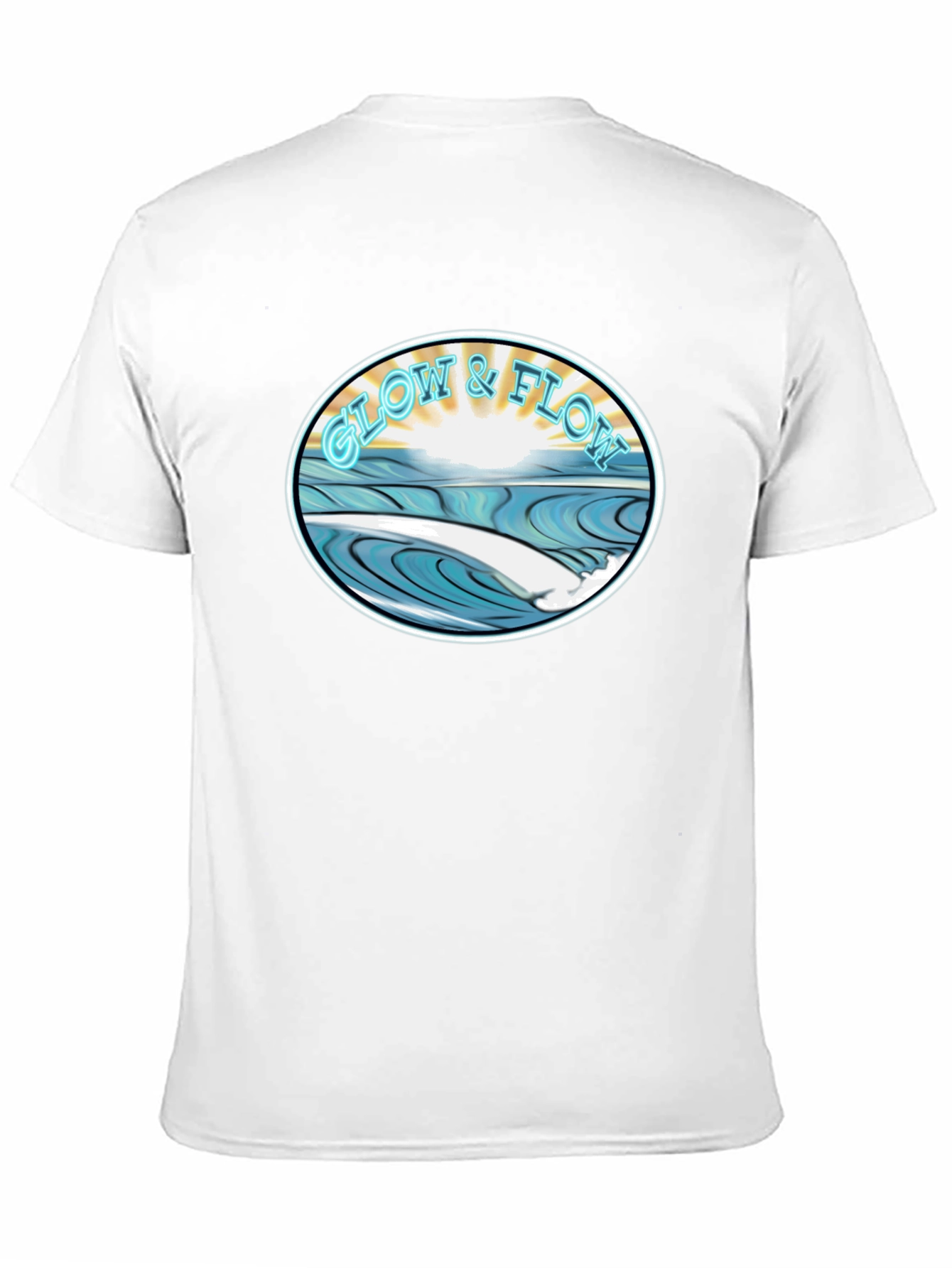 Glow & Flow Graphic Tee - Surf Style