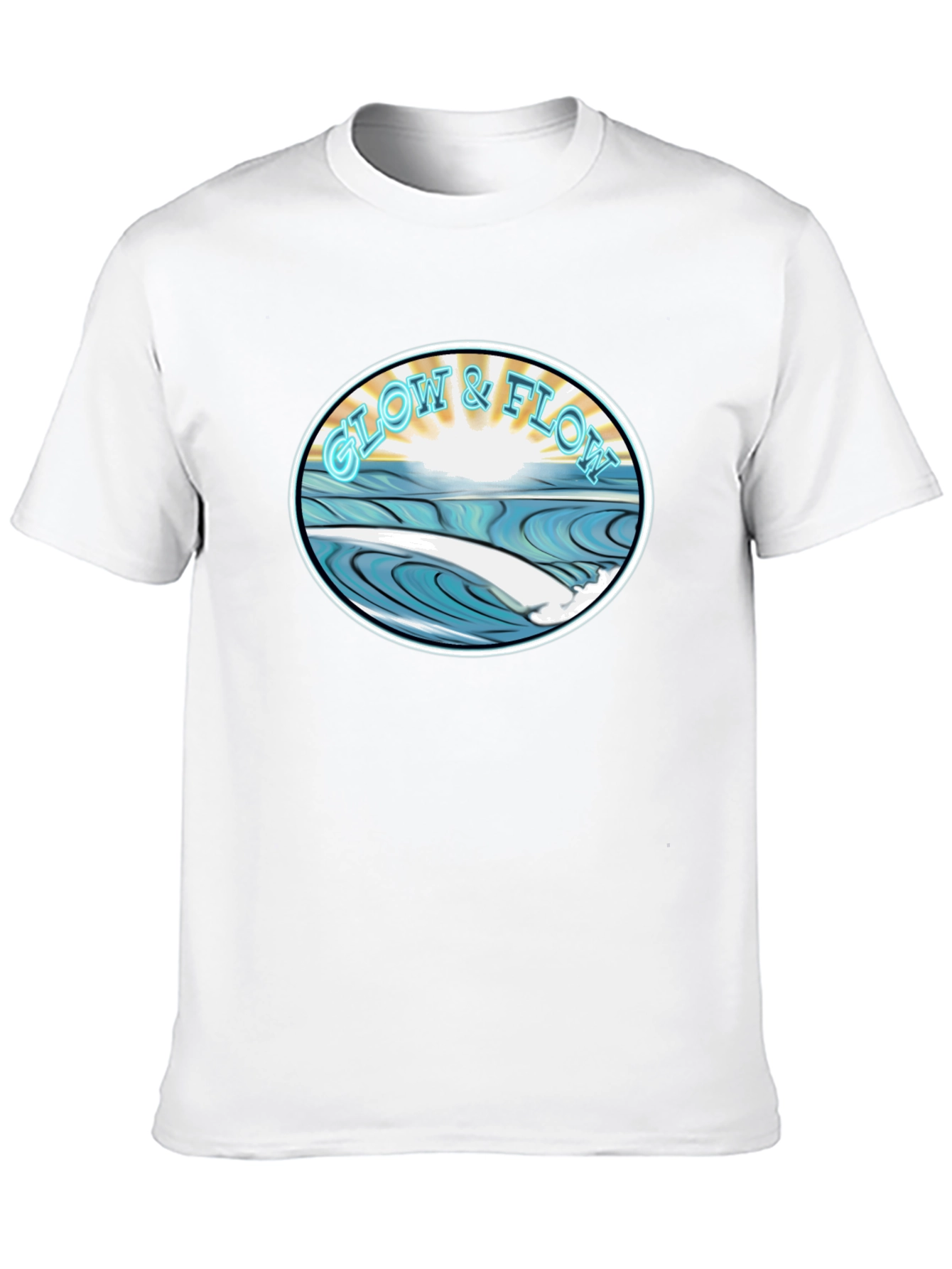 Glow & Flow Graphic Tee - Surf Style