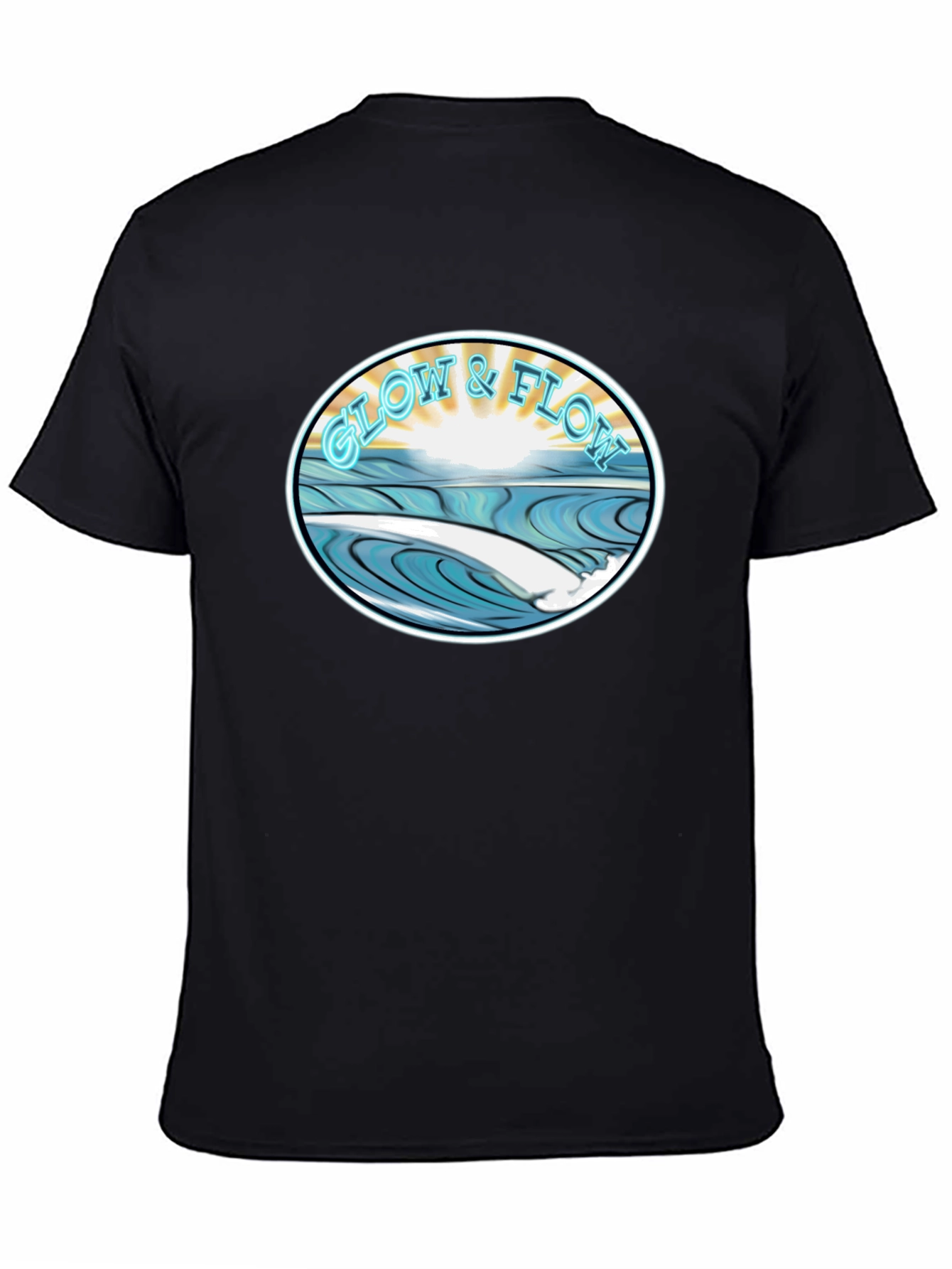 Glow & Flow Graphic Tee - Surf Style