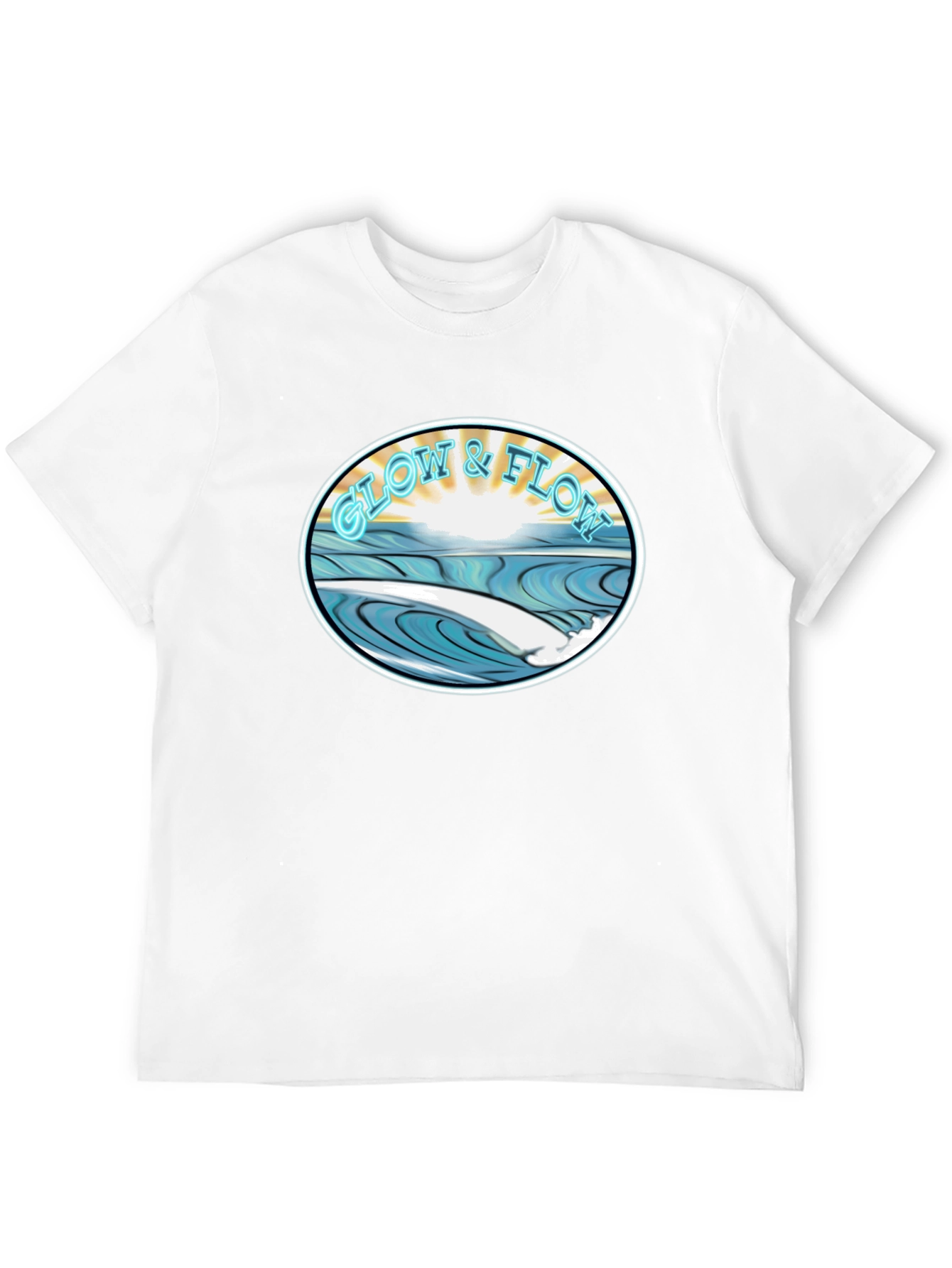 Glow & Flow Graphic Tee - Surf Style