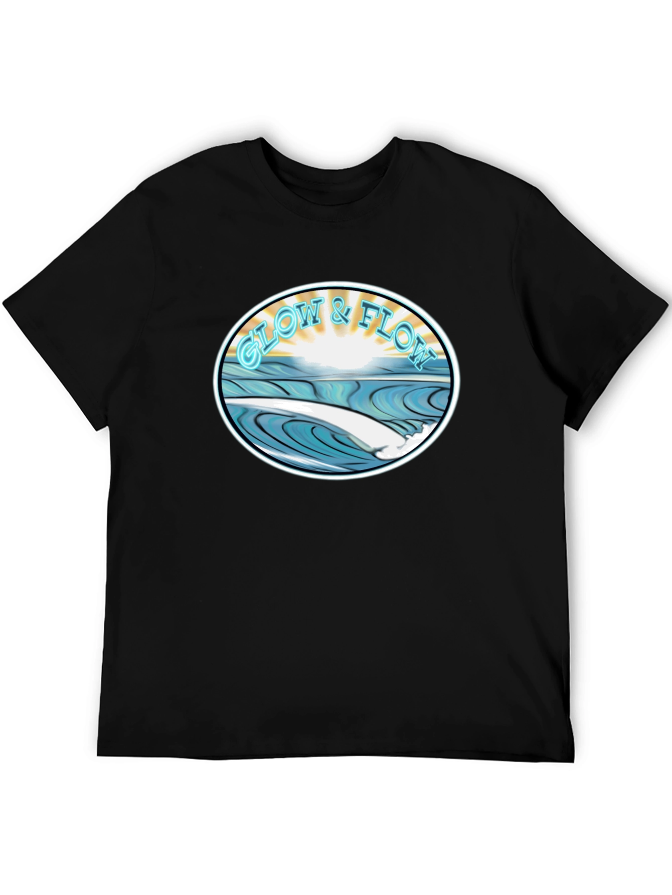 Glow & Flow Graphic Tee - Surf Style