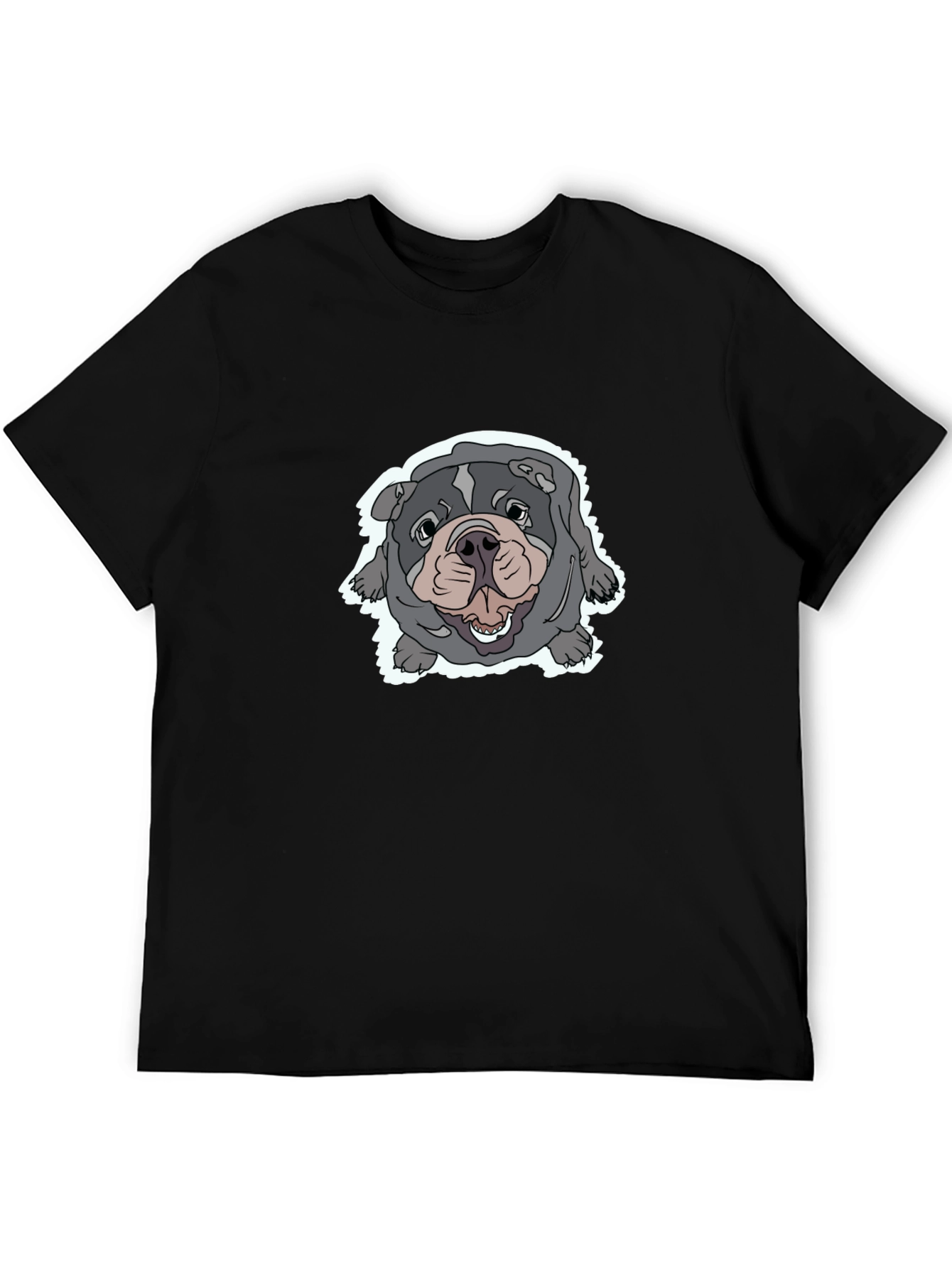 Bulldog Graphic Tee - Comfortable Black T-Shirt