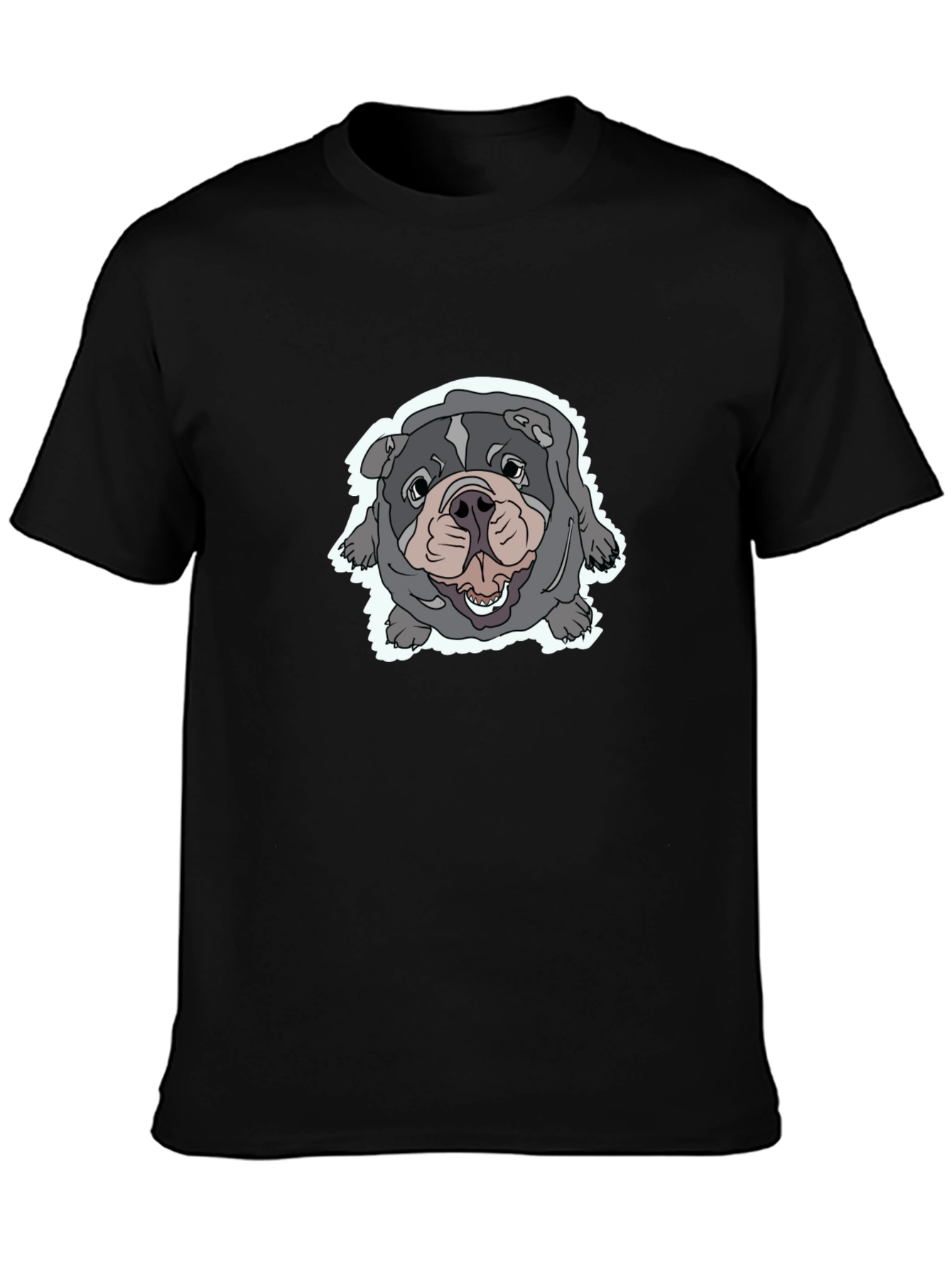 Bulldog Graphic Tee - Comfortable Black T-Shirt