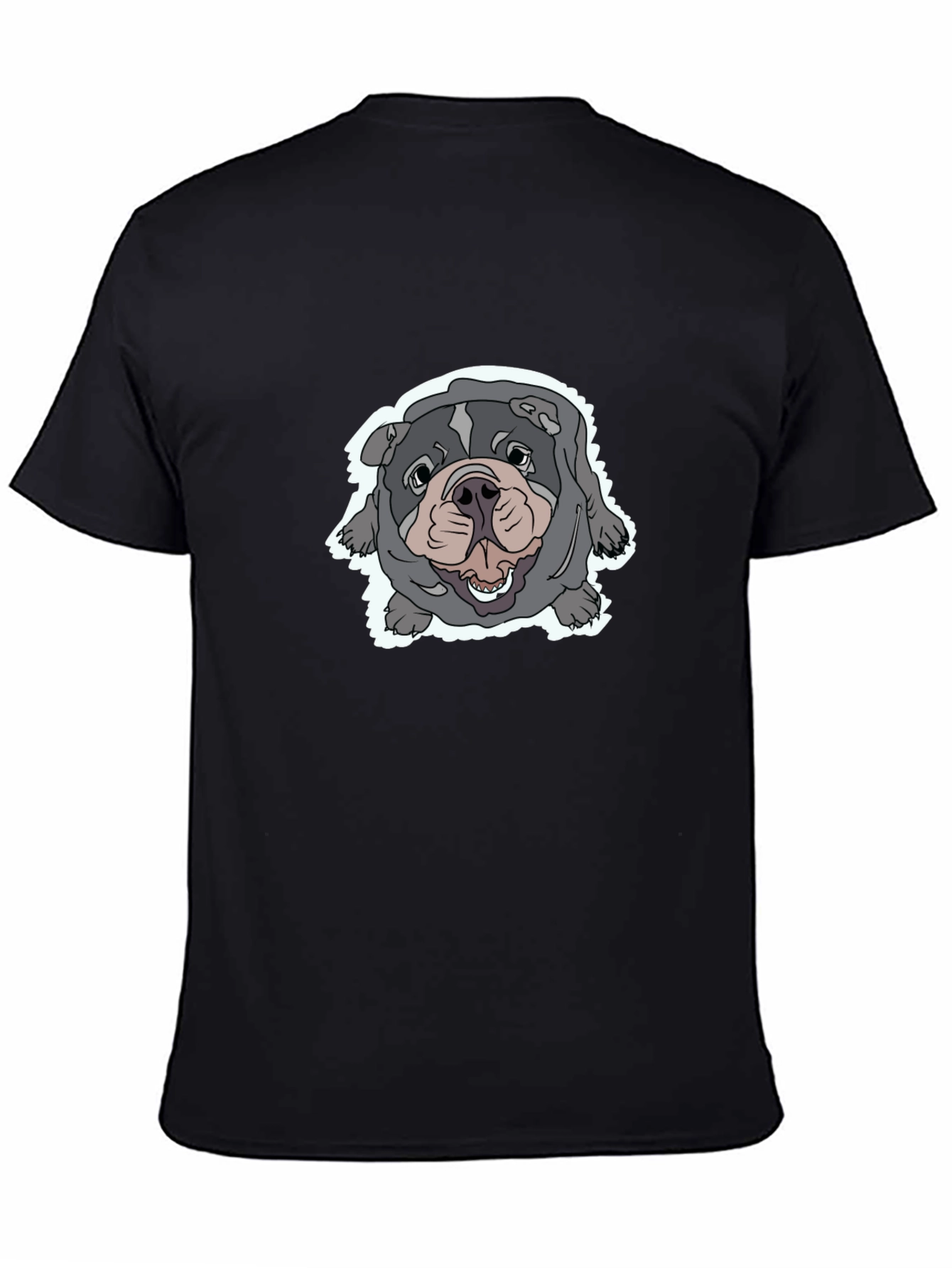 Bulldog Graphic Tee - Comfortable Black T-Shirt