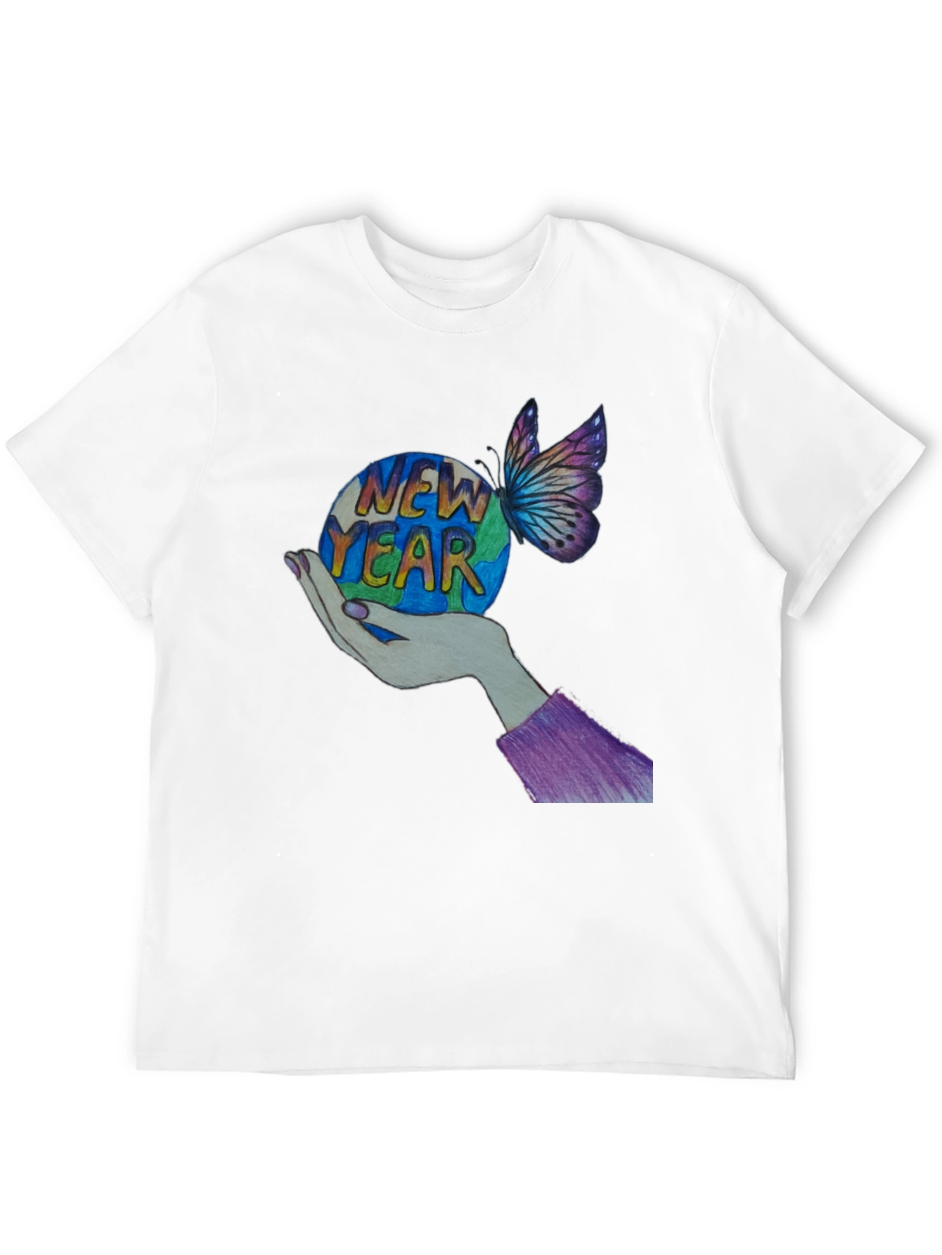 New Year Butterfly Graphic Tee