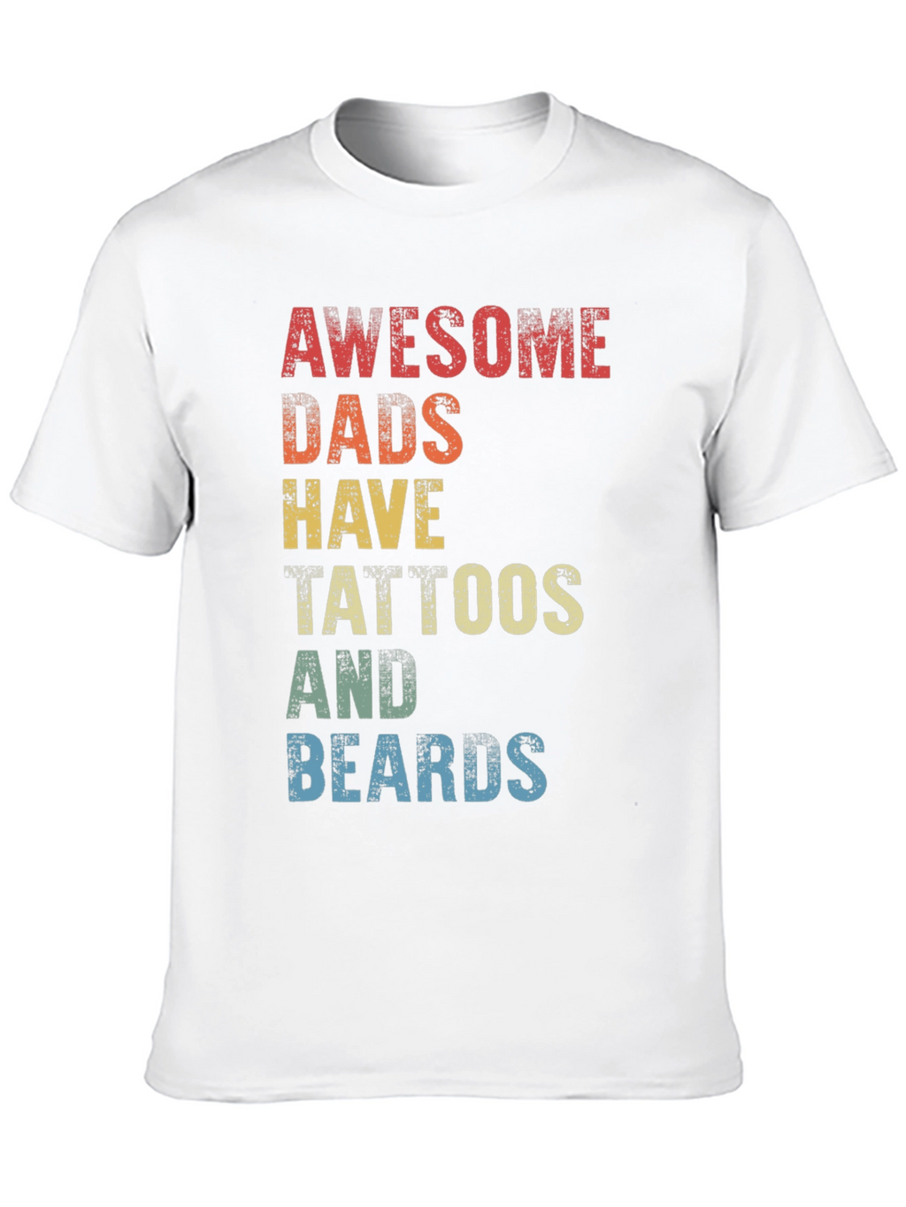 Awesome Dads Tattoos & Beards Graphic Tee