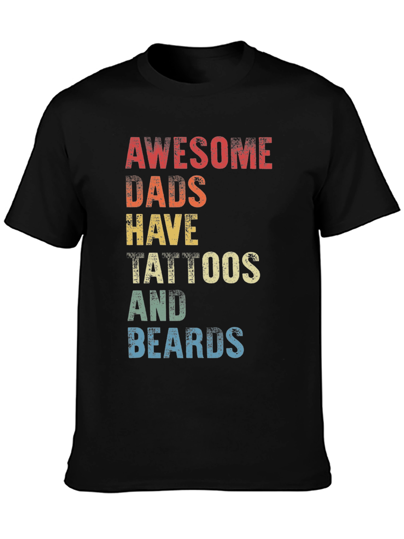 Awesome Dads Tattoos & Beards Graphic Tee