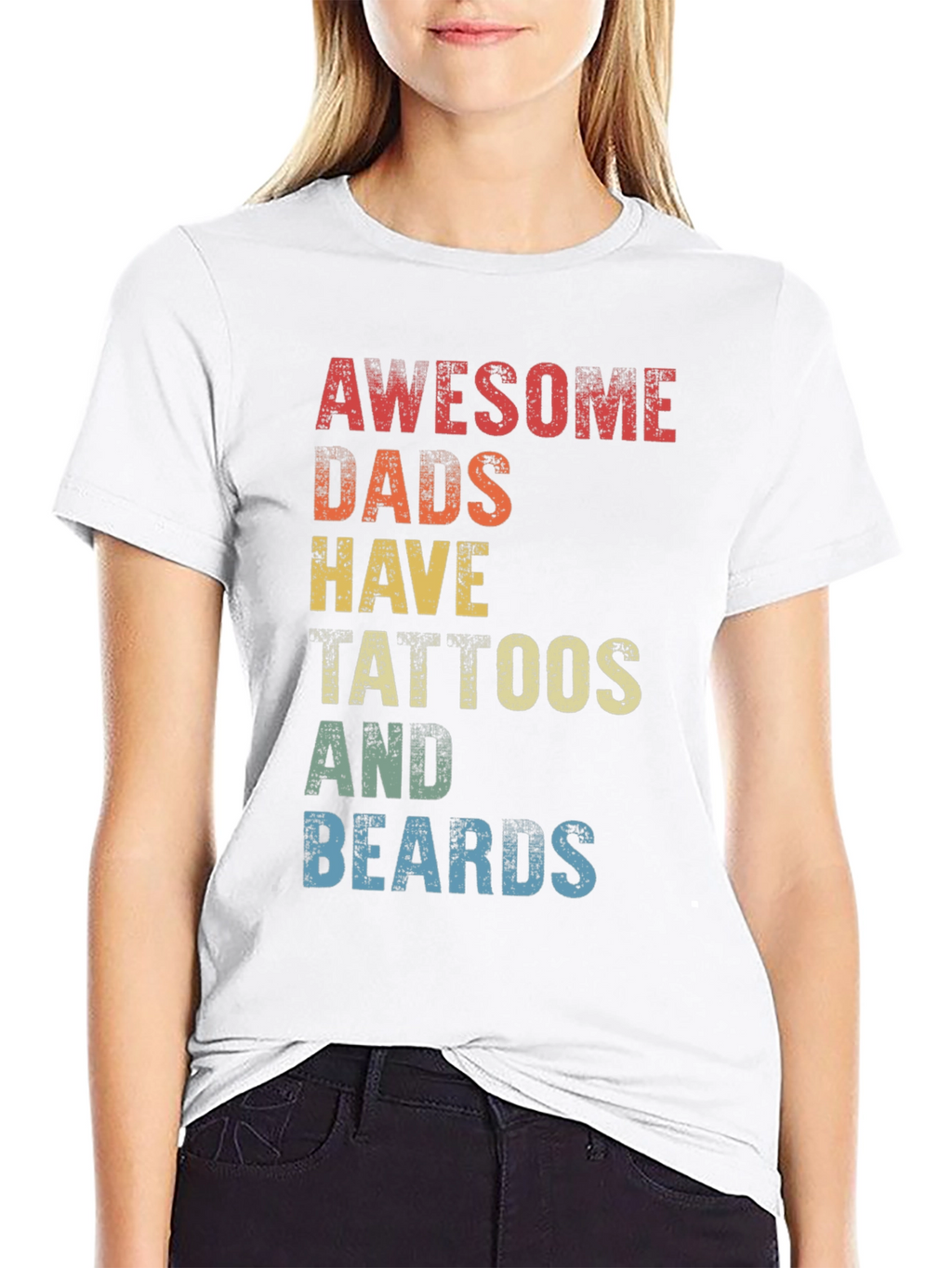 Awesome Dads Tattoos & Beards Graphic Tee