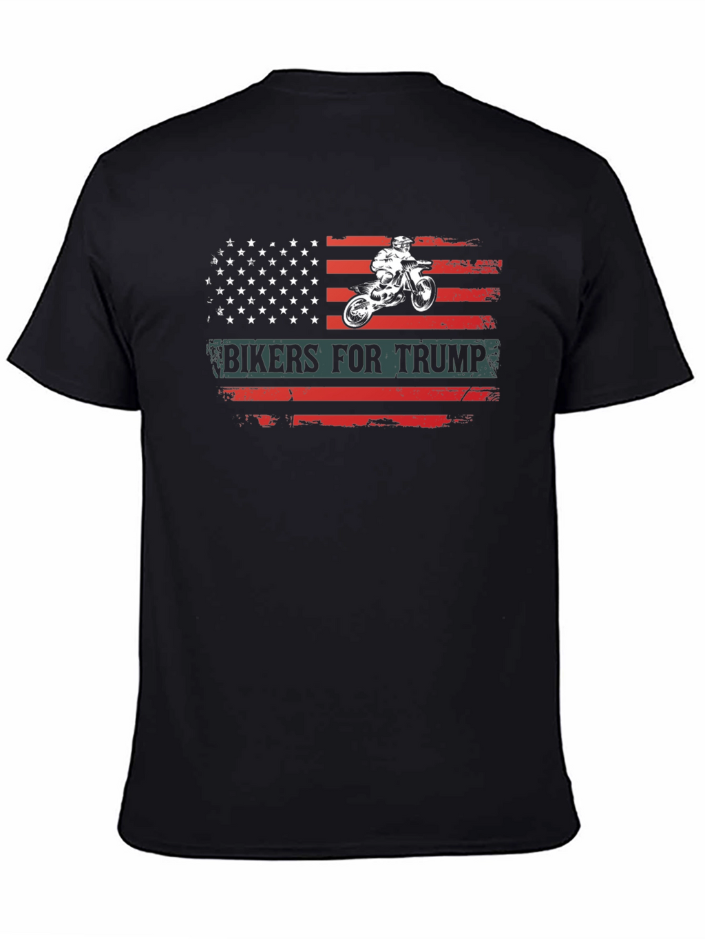 Bikers for Trump Flag Graphic T-Shirt