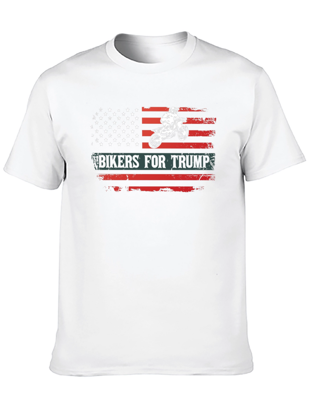 Bikers for Trump Flag Graphic T-Shirt