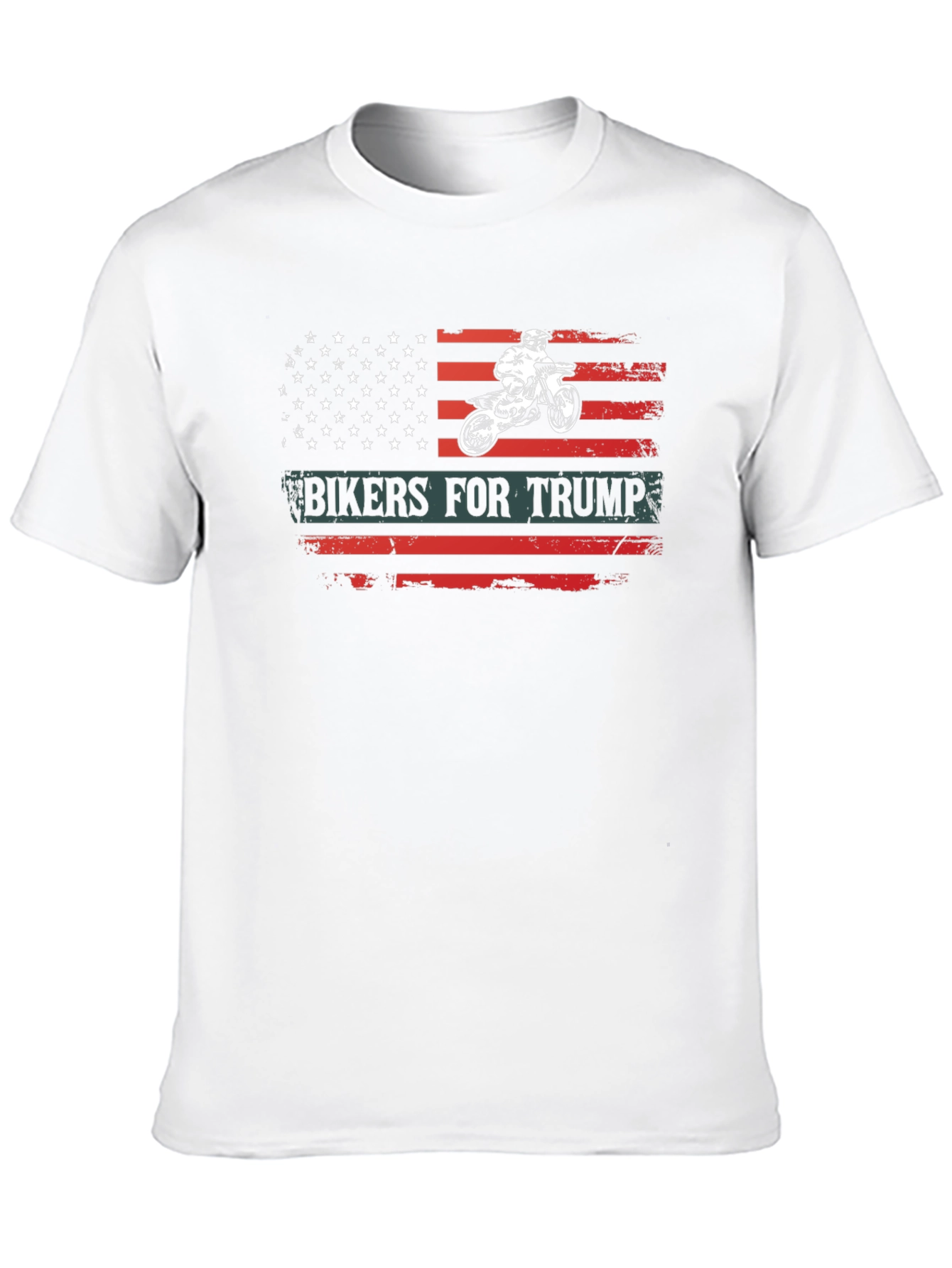 Bikers for Trump Flag Graphic T-Shirt