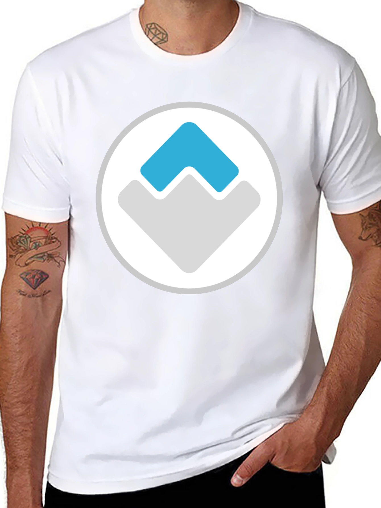 Modern Graphic Tee - Black with Arrow Logo