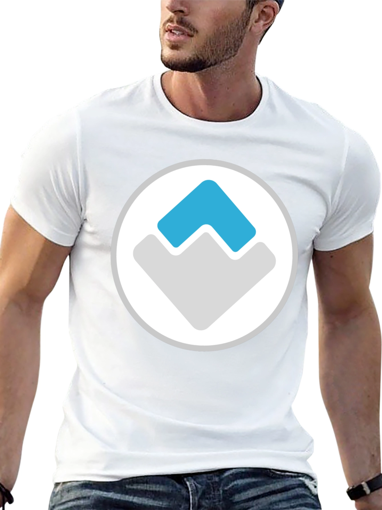 Modern Graphic Tee - Black with Arrow Logo