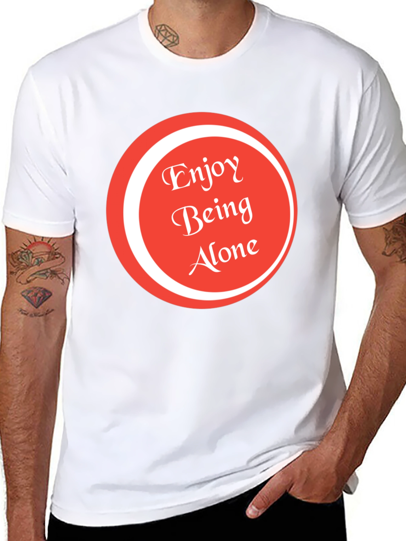 Enjoy Being Alone Graphic Tee - Soft Cotton