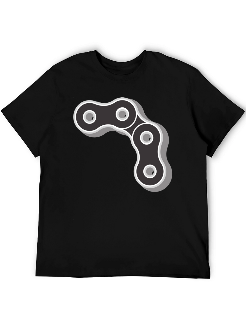 Cool Chain Link Graphic Black T-Shirt