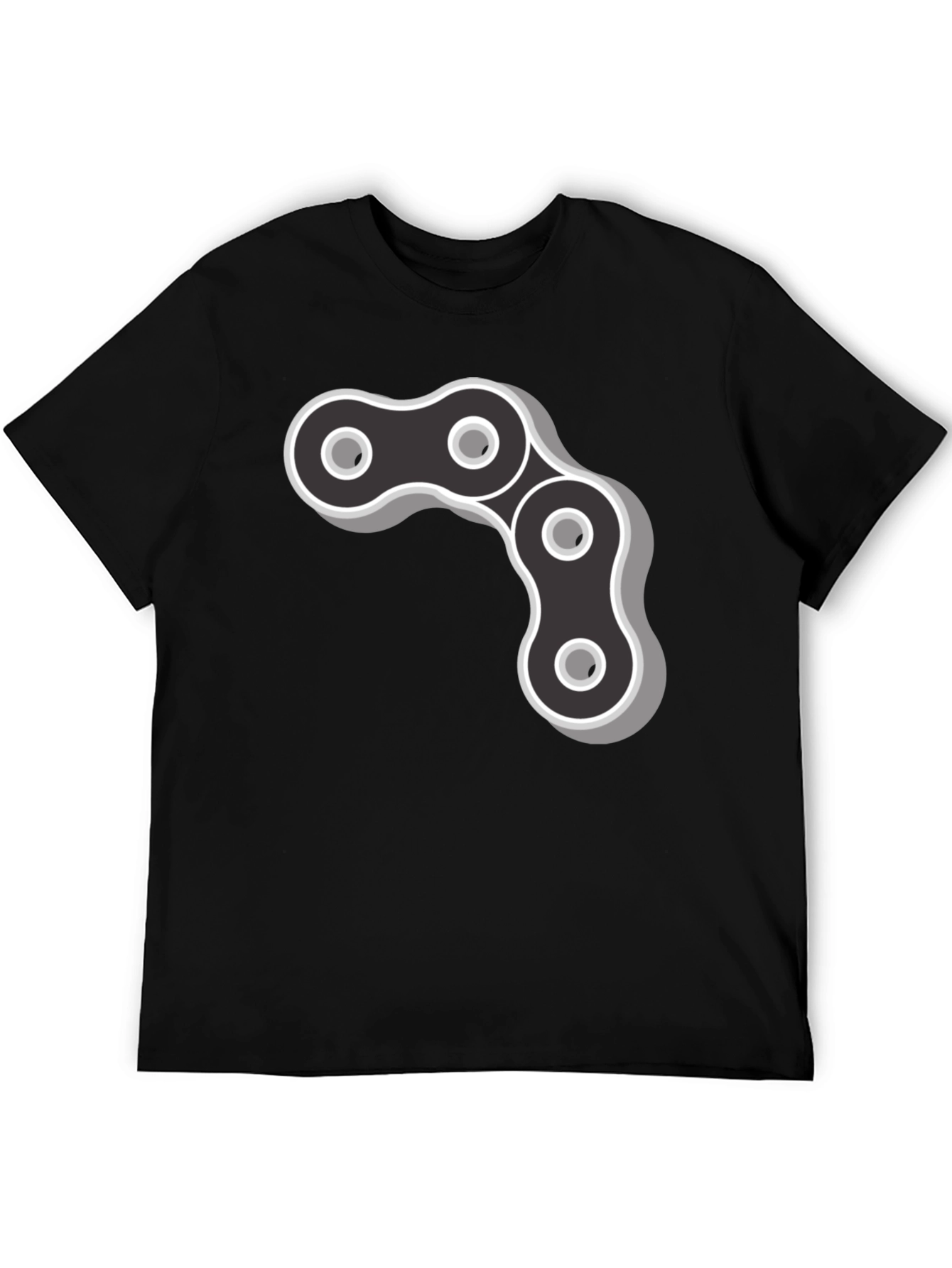 Cool Chain Link Graphic Black T-Shirt