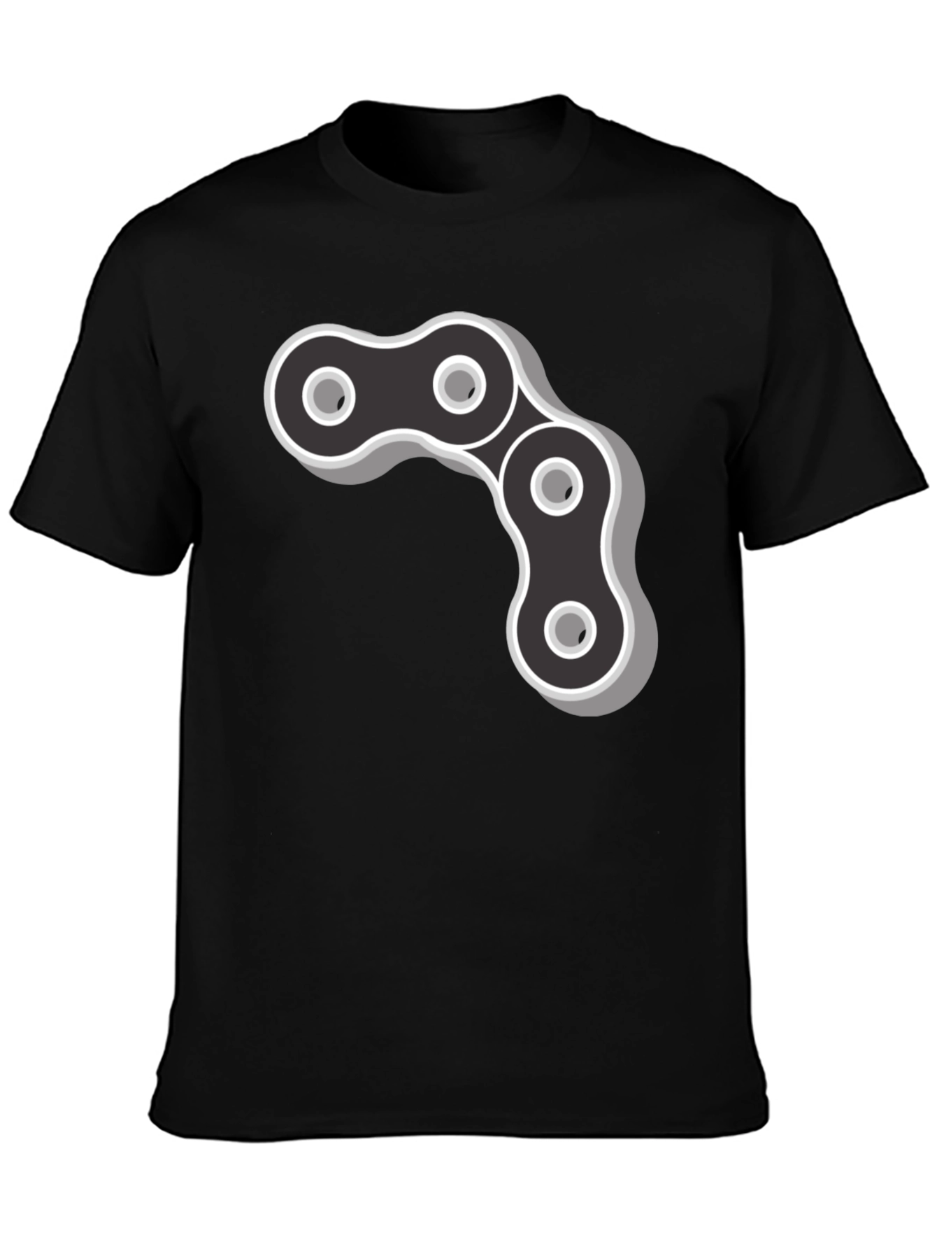 Cool Chain Link Graphic Black T-Shirt