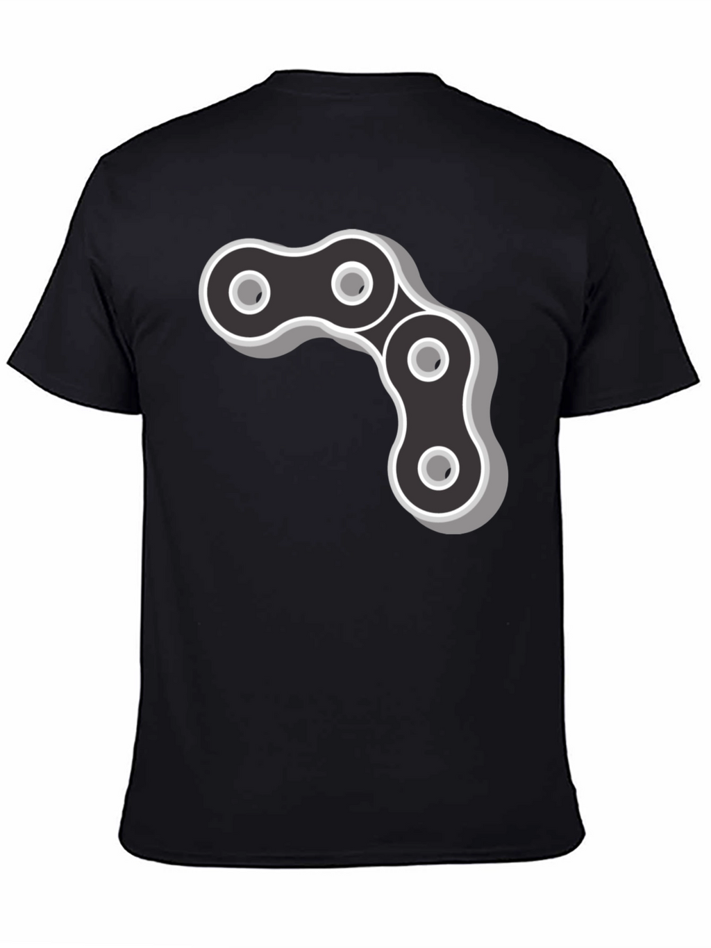 Cool Chain Link Graphic Black T-Shirt
