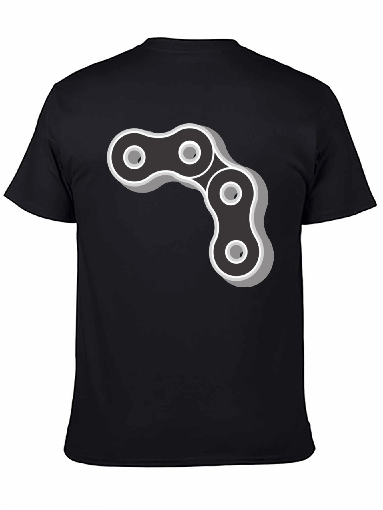 Cool Chain Link Graphic Black T-Shirt
