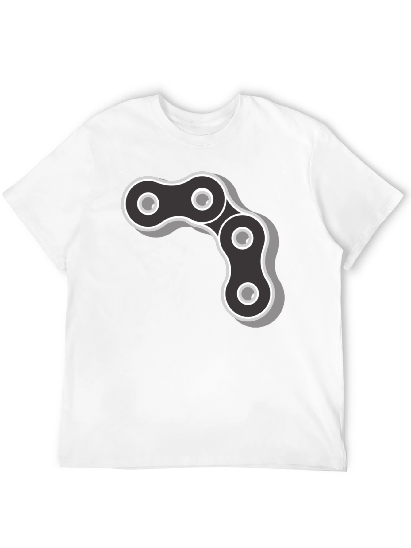 Cool Chain Link Graphic Black T-Shirt