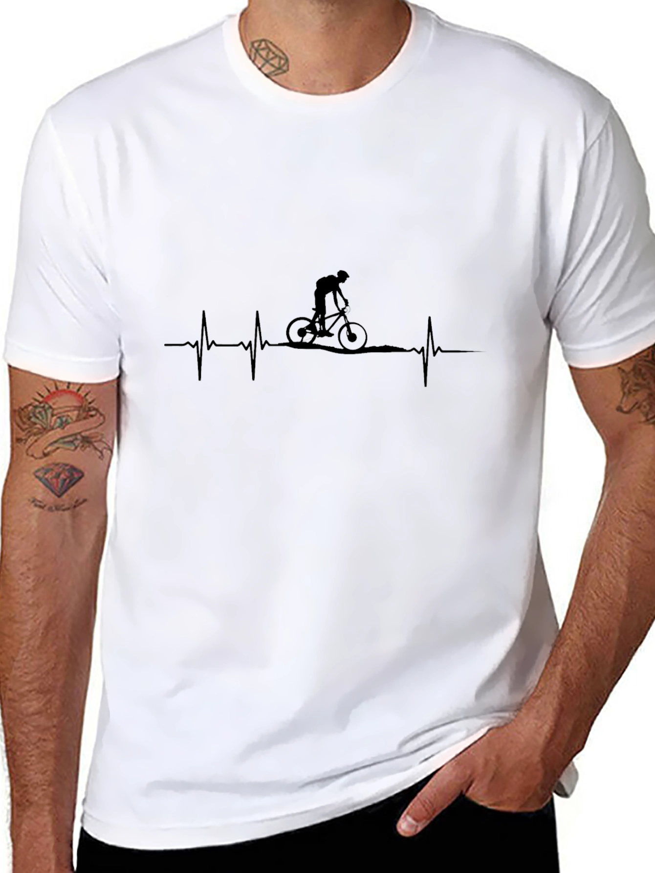 Cyclist Heartbeat T-Shirt - Ride On!