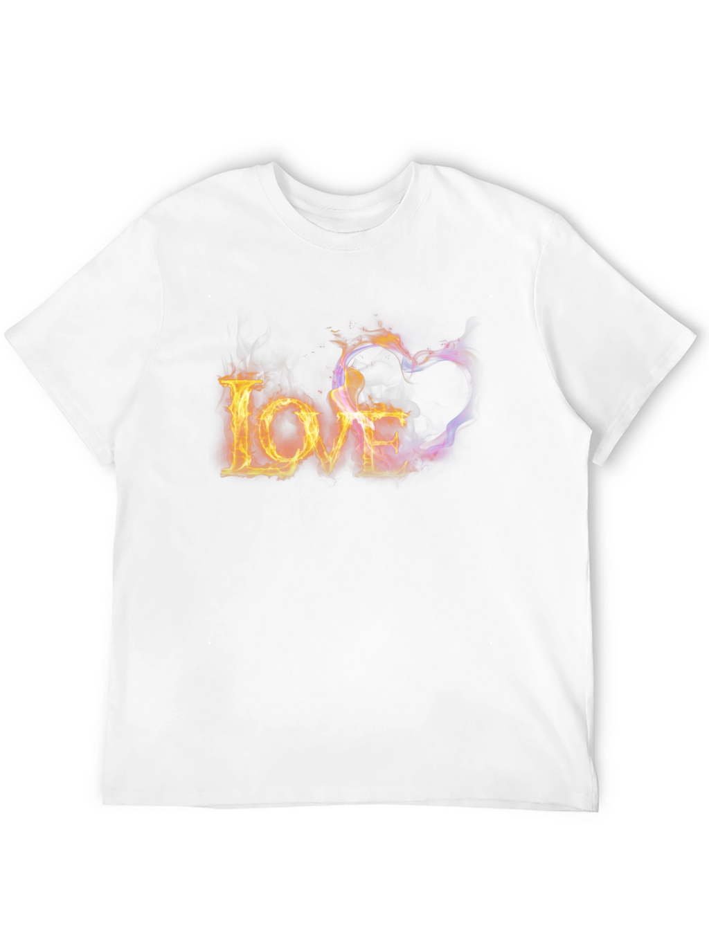 Fiery Love Graphic Tee - Black
