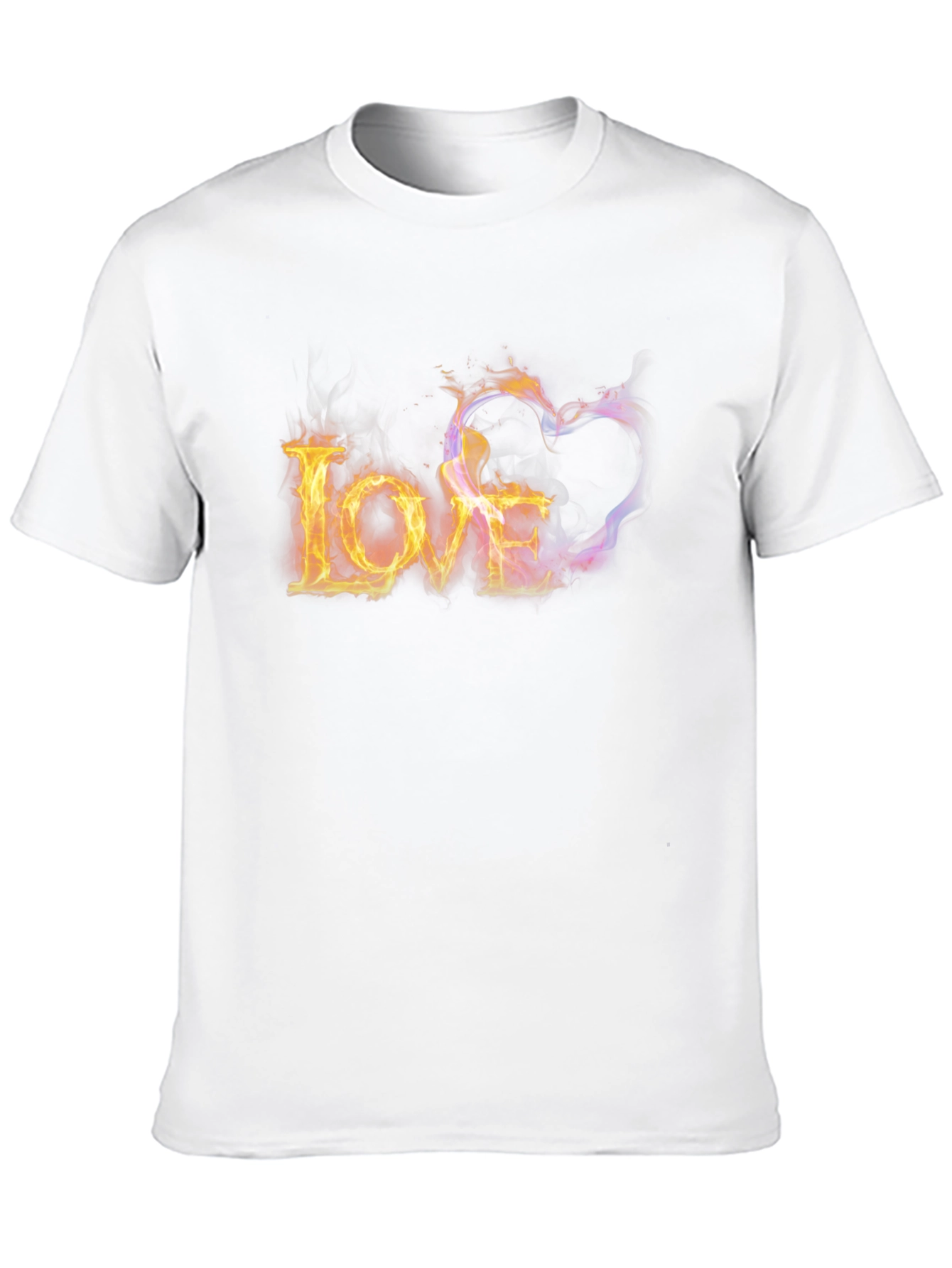 Fiery Love Graphic Tee - Black