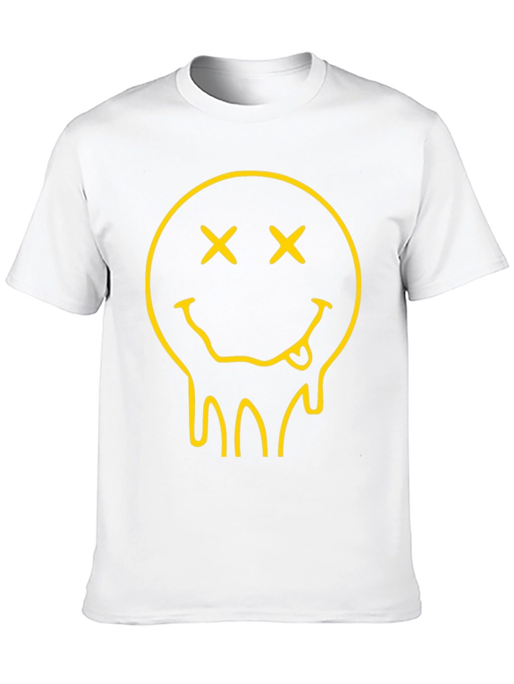Dripping Smiley Face Black Graphic Tee