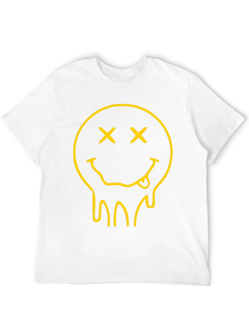 Dripping Smiley Face Black Graphic Tee