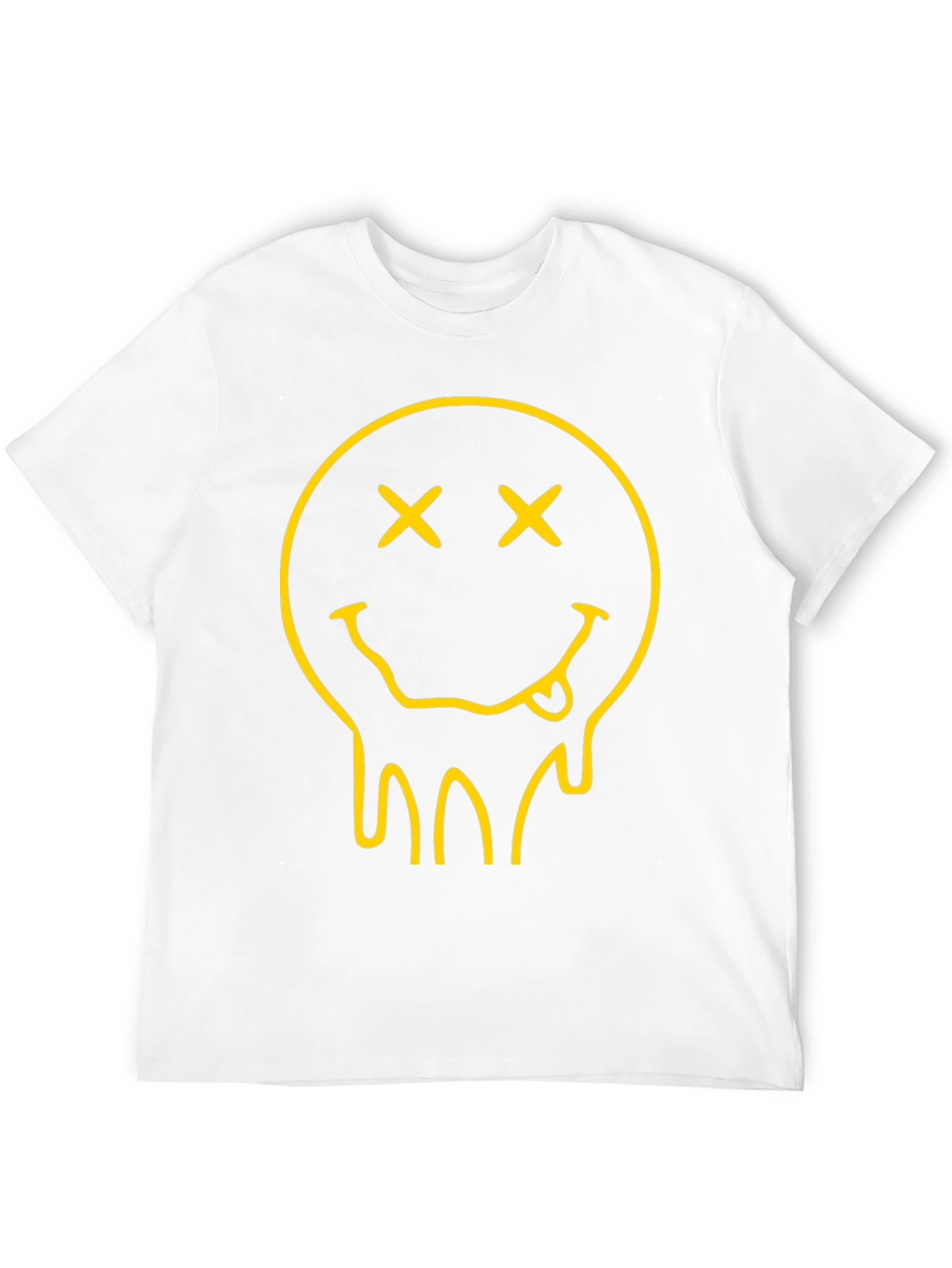 Dripping Smiley Face Black Graphic Tee