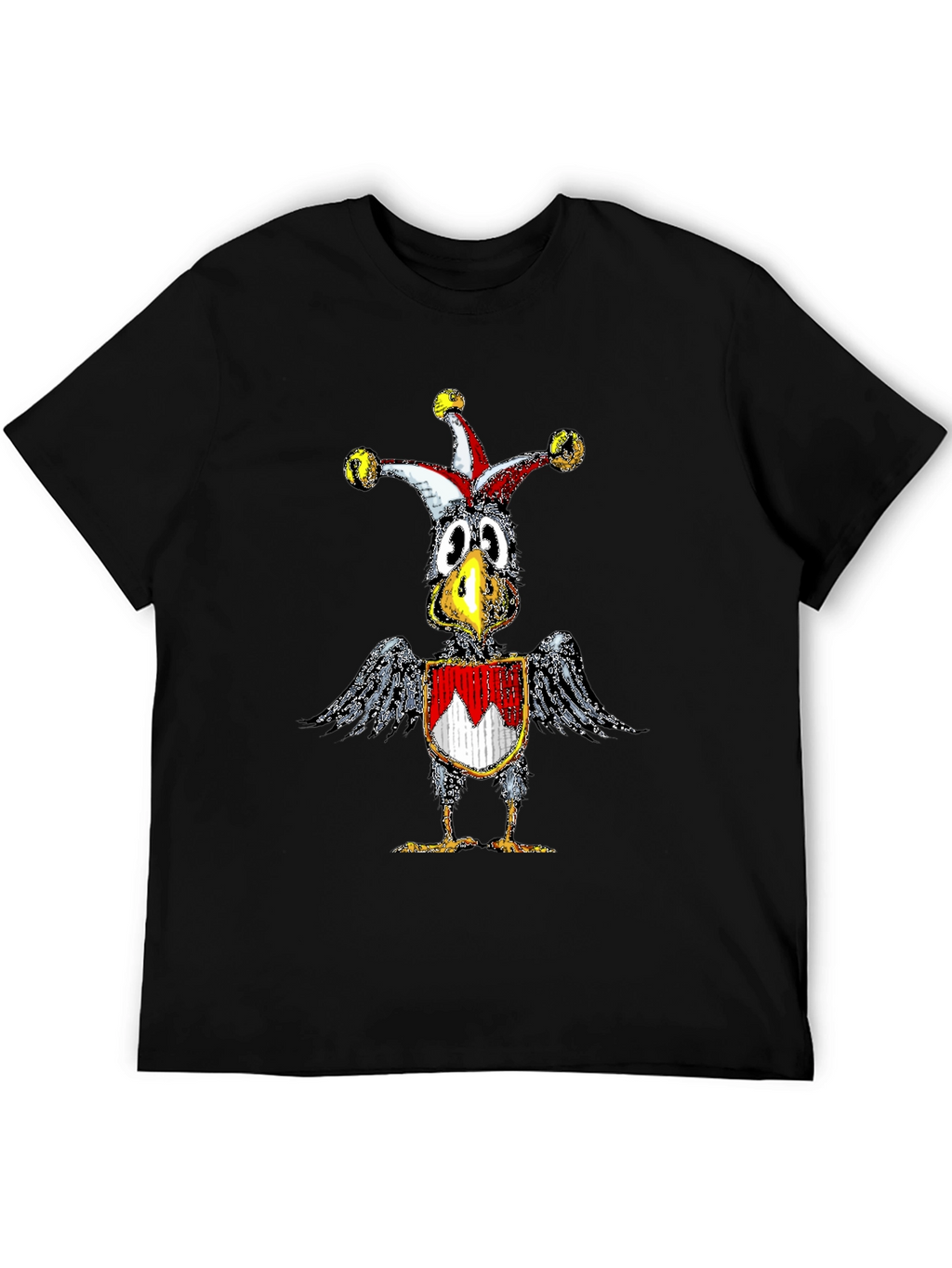 Whimsical Crow Jester Graphic Tee