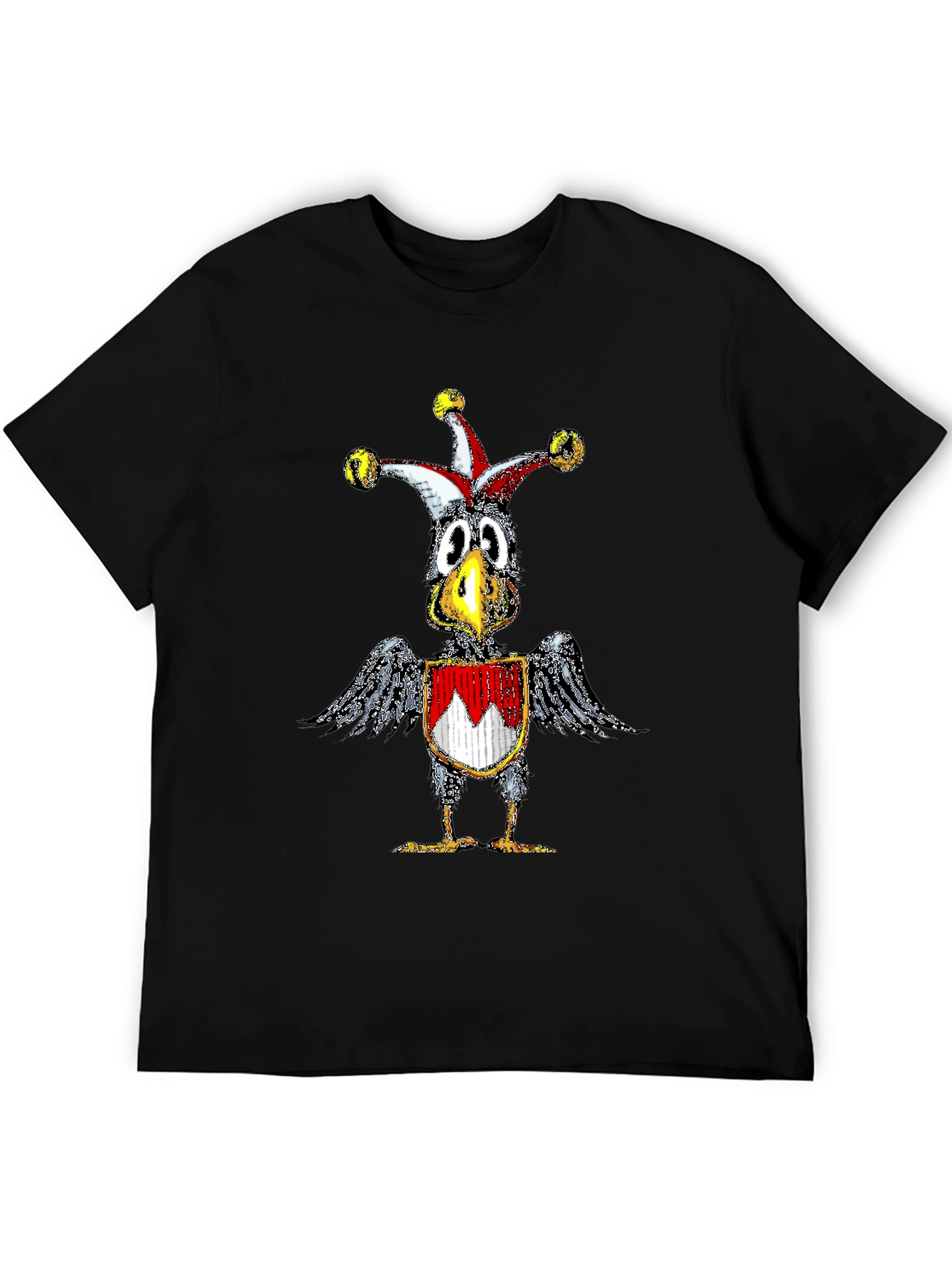 Whimsical Crow Jester Graphic Tee