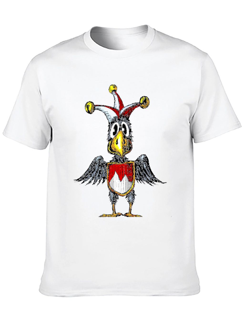 Whimsical Crow Jester Graphic Tee