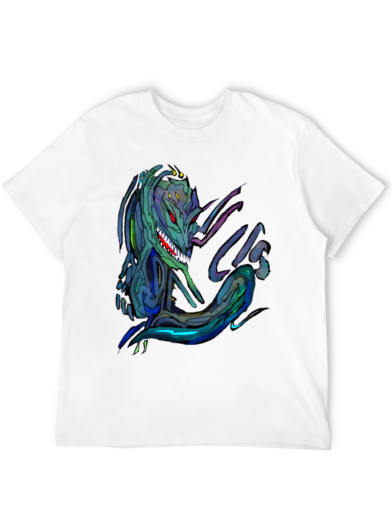 Alien Creature Graphic Tee - Mens Black T-Shirt