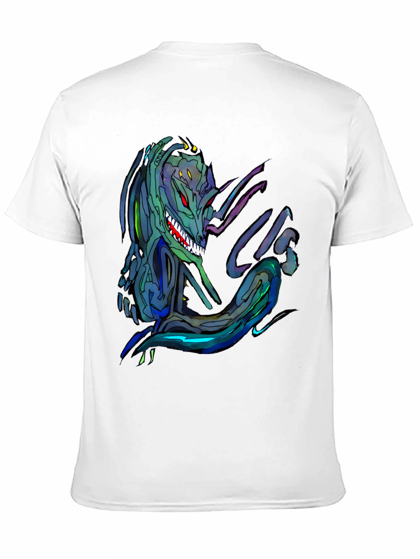 Alien Creature Graphic Tee - Mens Black T-Shirt