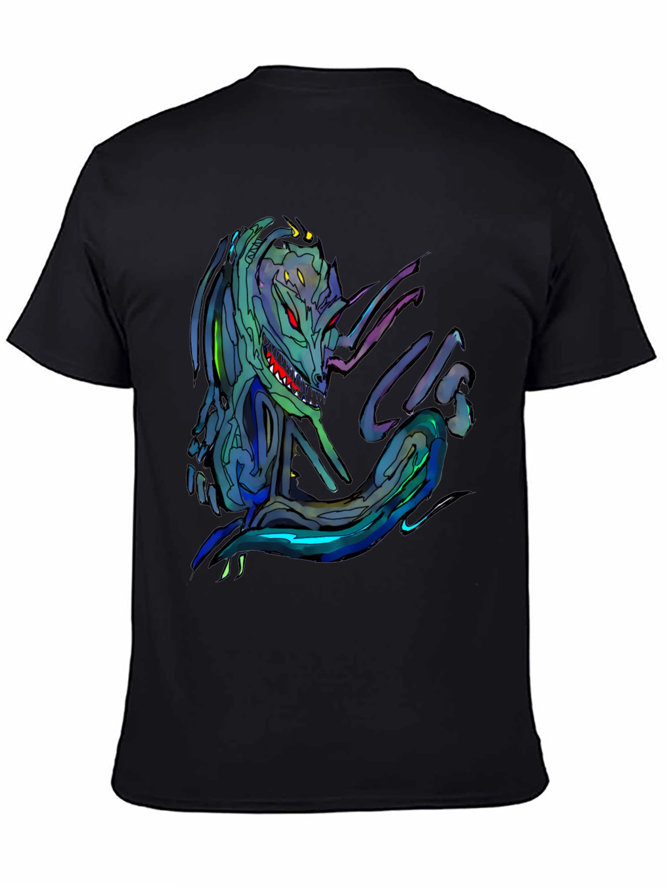 Alien Creature Graphic Tee - Mens Black T-Shirt