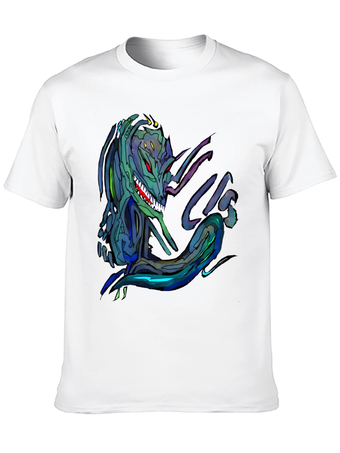 Alien Creature Graphic Tee - Mens Black T-Shirt