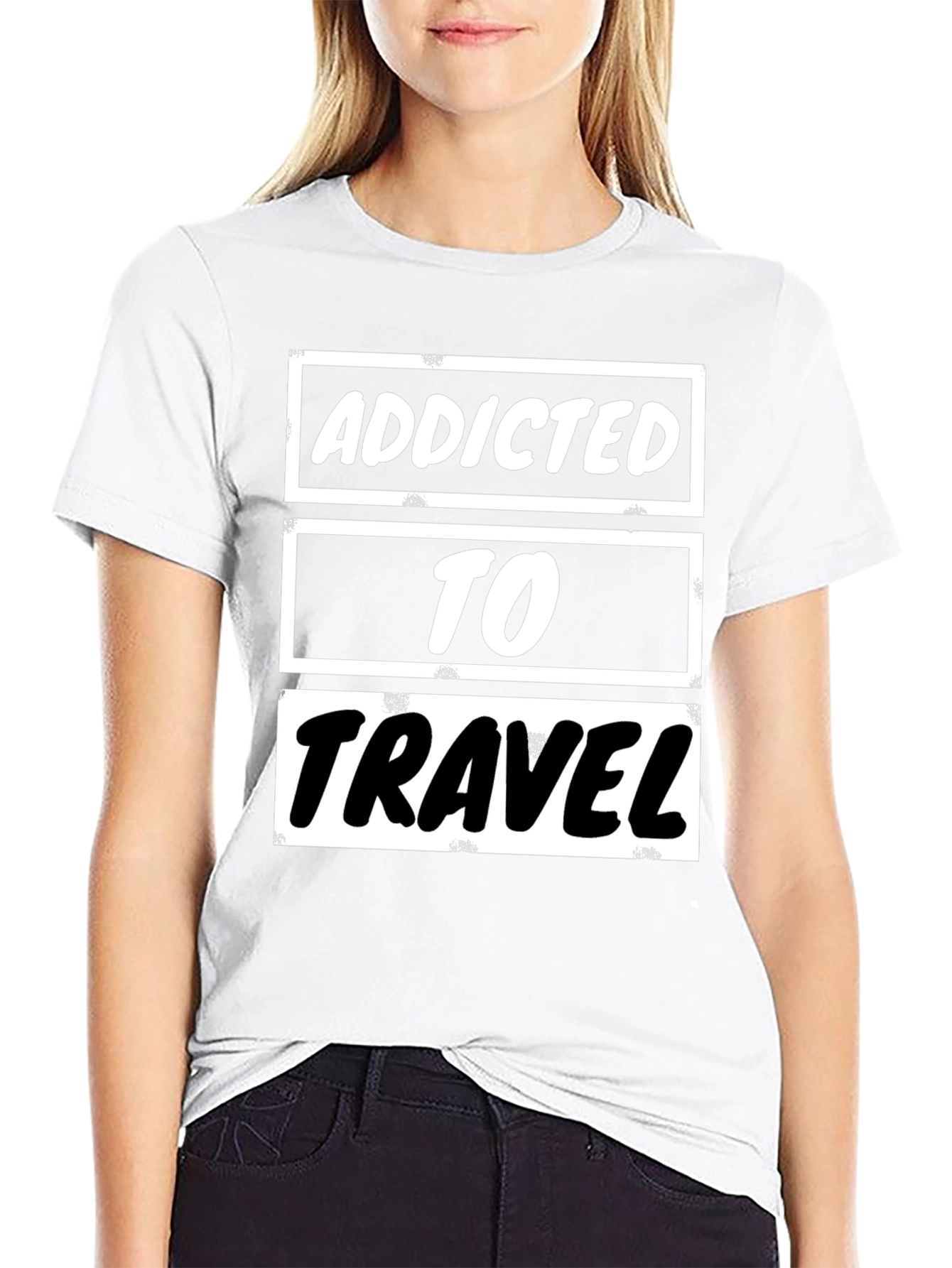 Addicted to Travel Graphic Tee - Black