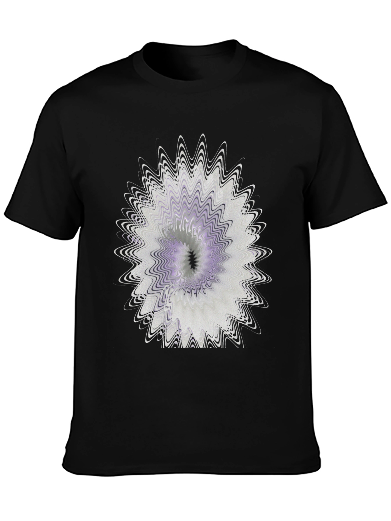 Abstract Floral Graphic Black T-Shirt