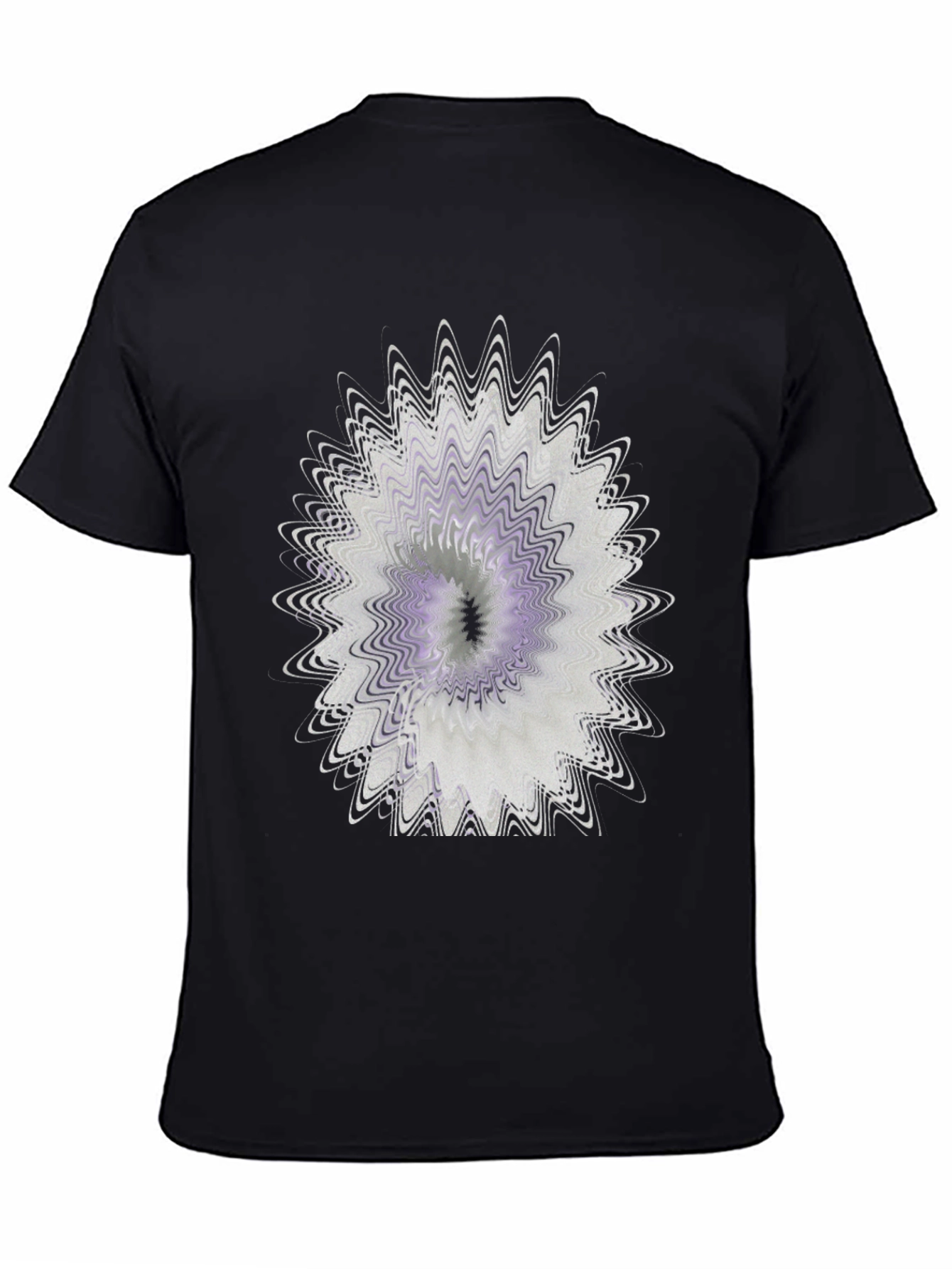 Abstract Floral Graphic Black T-Shirt