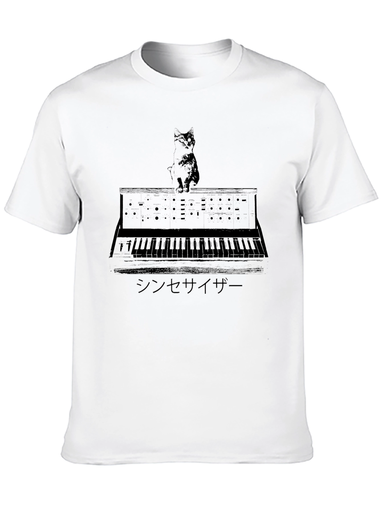 Cat Synthesizer Graphic T-Shirt
