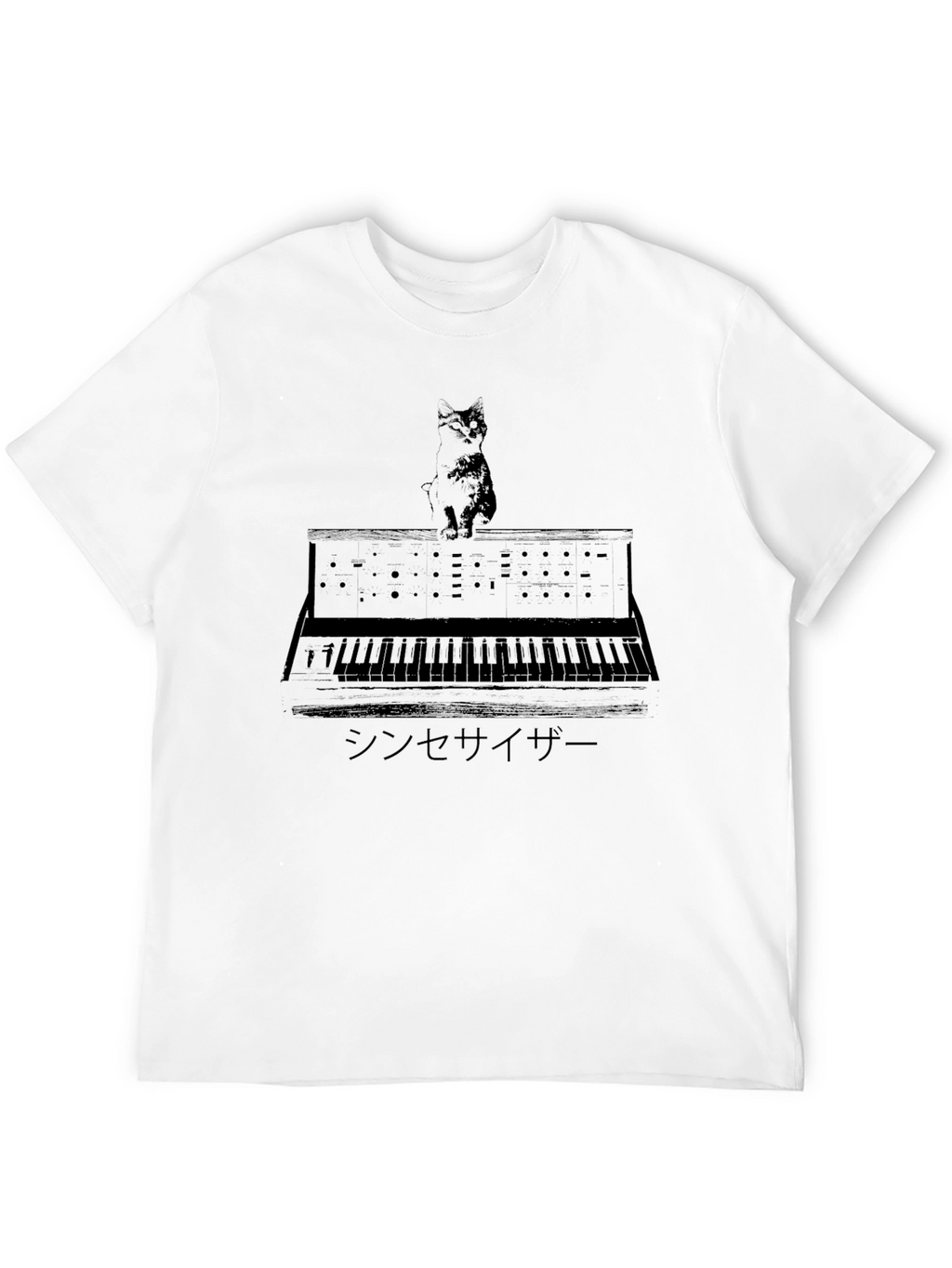 Cat Synthesizer Graphic T-Shirt