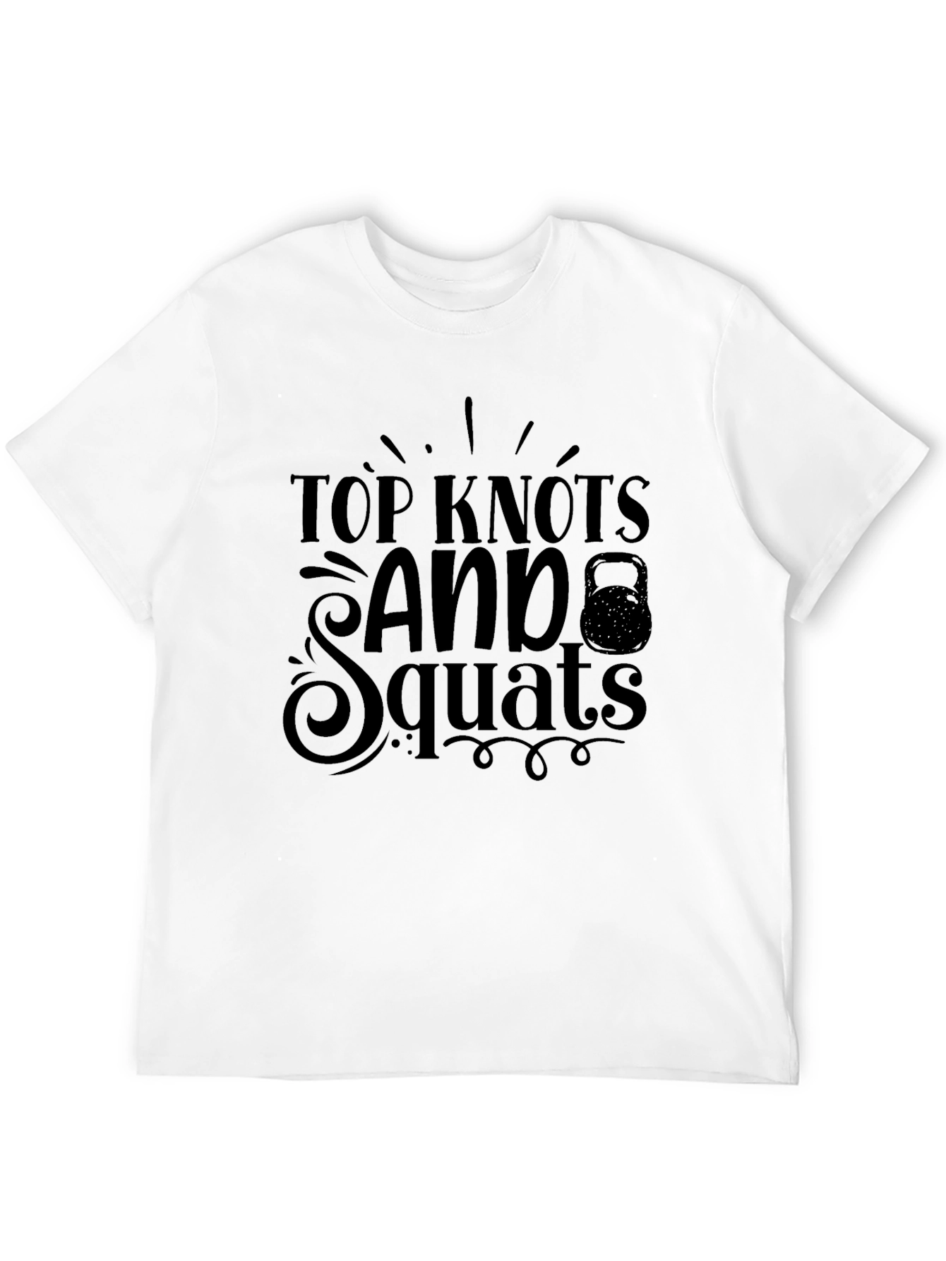 Top Knots & Squats Graphic Tee - Black