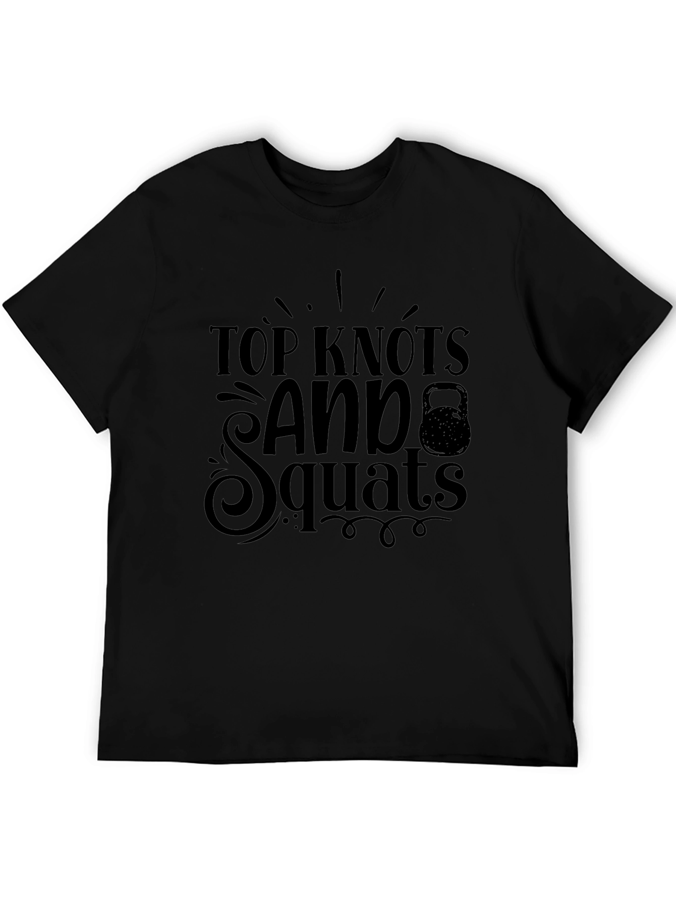 Top Knots & Squats Graphic Tee - Black